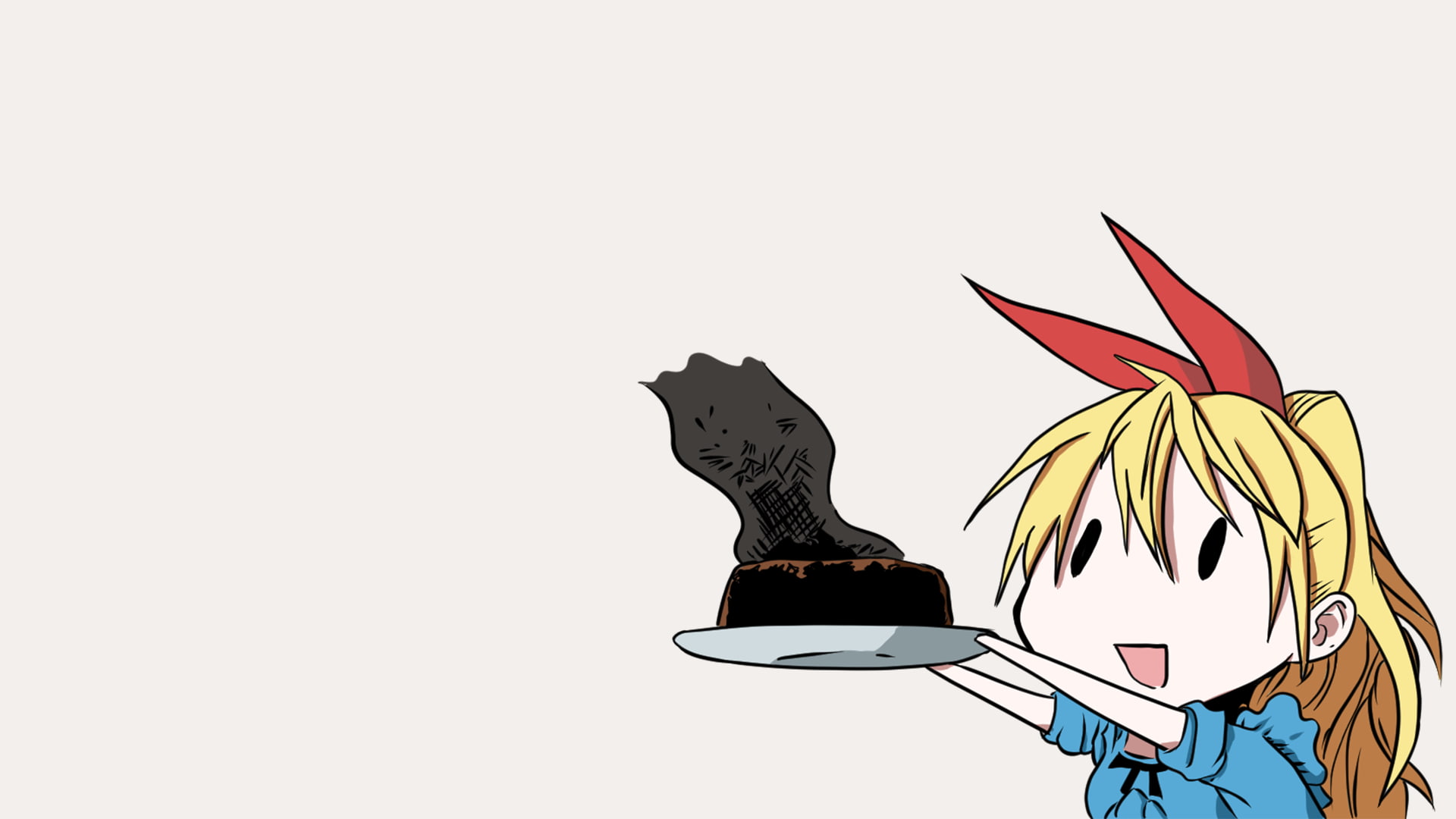 blonde, Nisekoi, 1080P, long hair, anime, Kirisaki Chitoge, hair ornament, blue eyes, ribbon, anime girls, HD Wallpaper