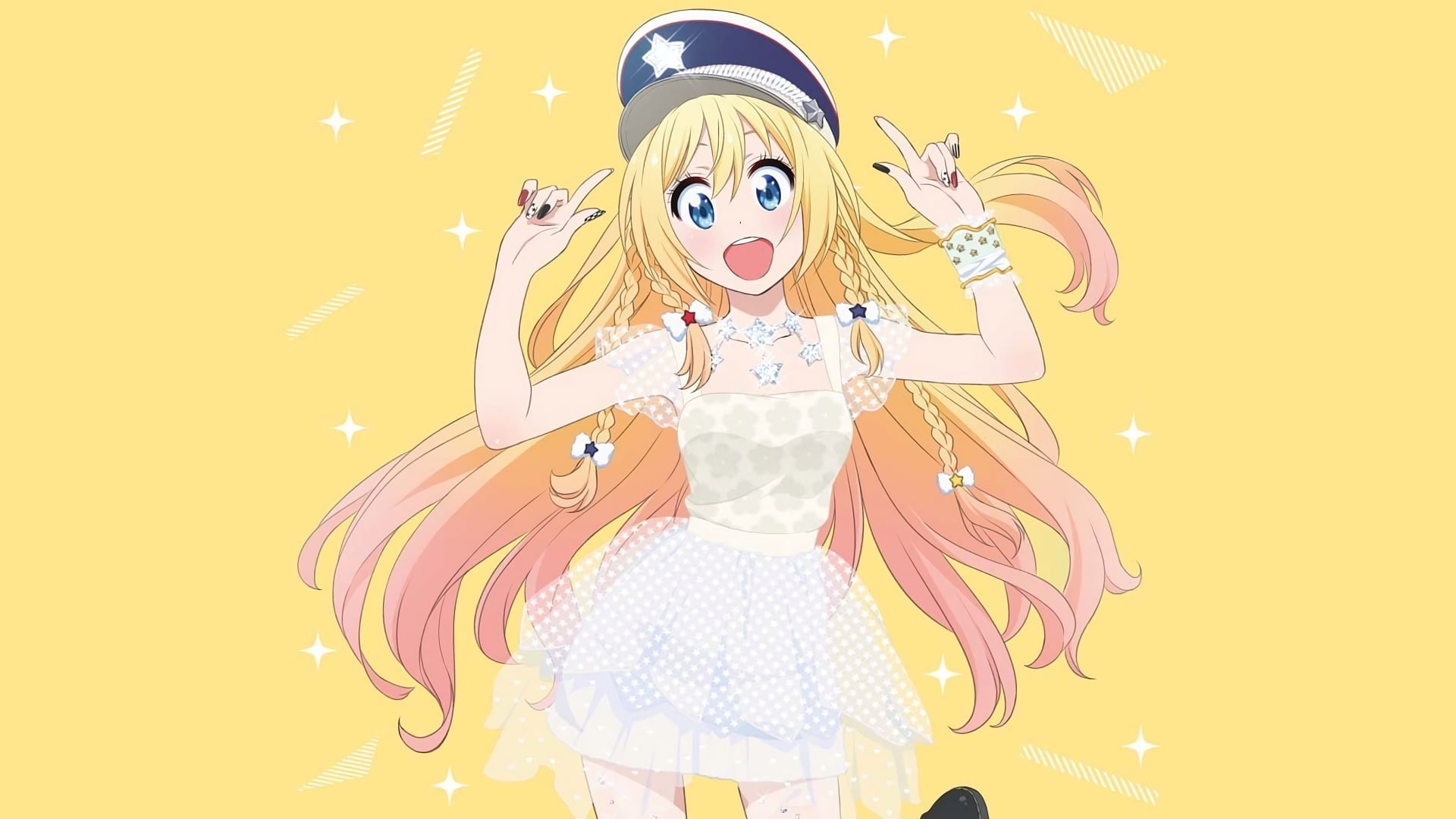 looking at camera, Anime, Chitoge Kirisaki, costume, celebration, portrait, females, clothing, one person, young adult, women, three quarter length, emotion, HD Wallpaper