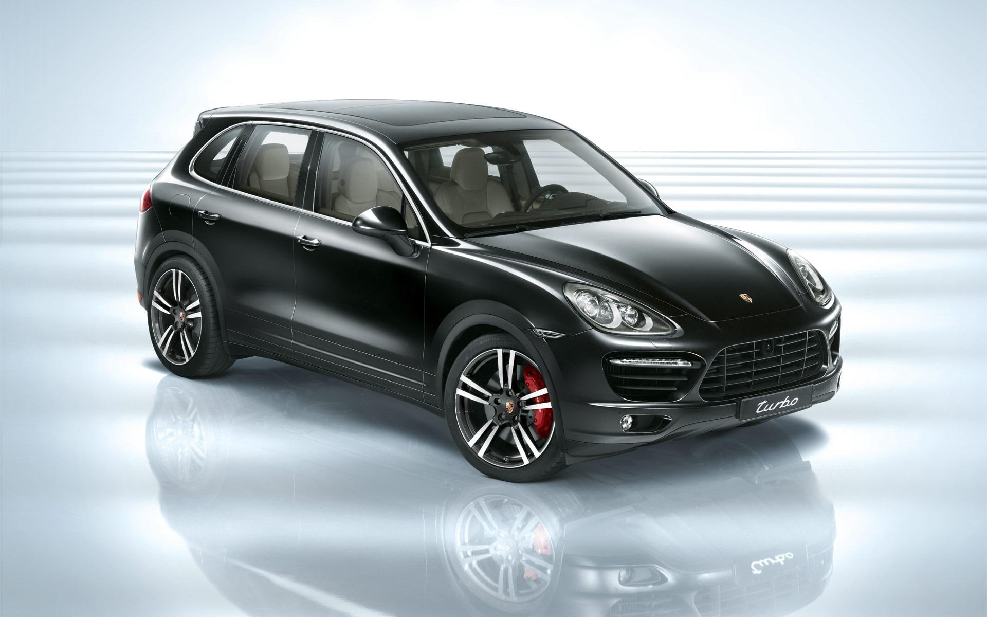 door, cars, black, porsche, cayenne, 1080P, turbo, 1920x1200, hatchback, porsche cayenne, HD Wallpaper