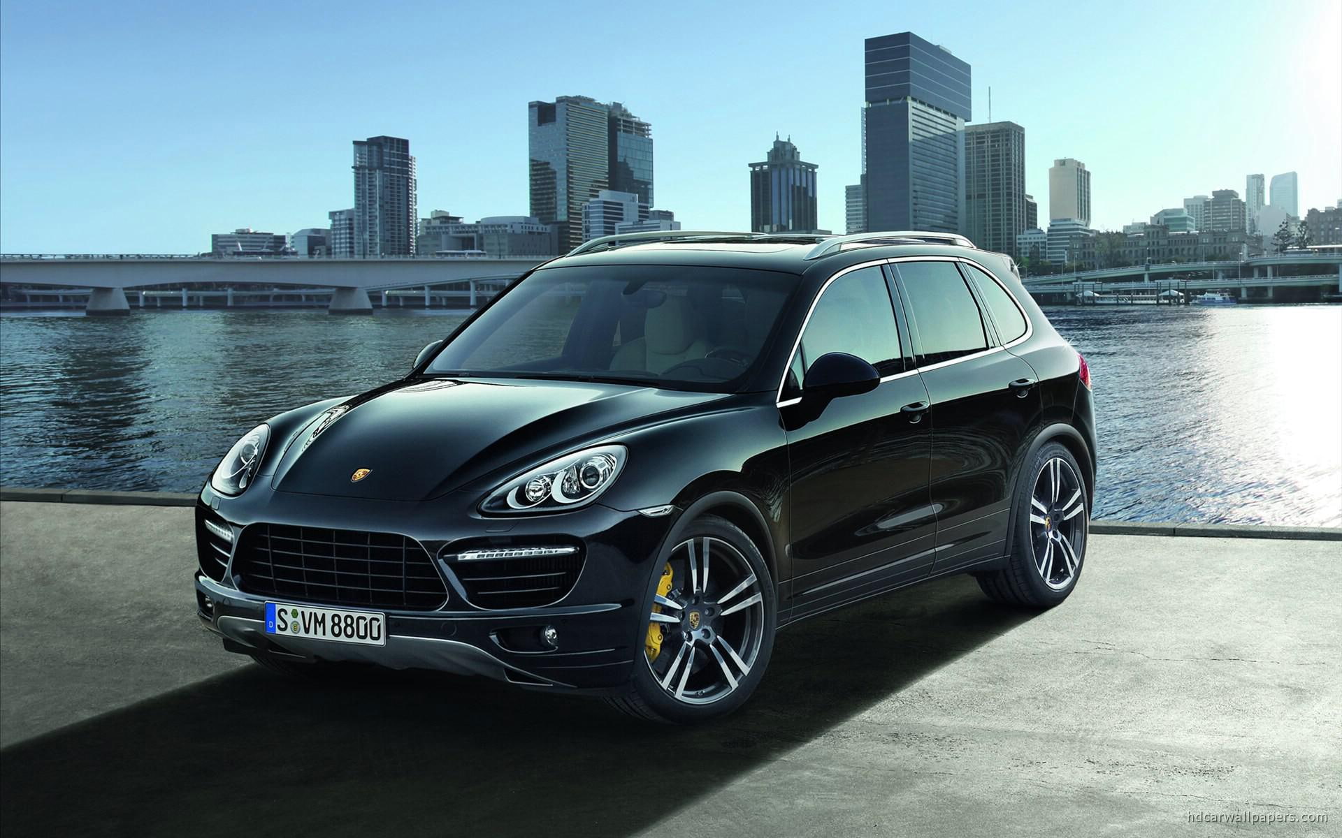 black, suv, 2011, 1080P, porsche, cayenne, turbo, cars, HD Wallpaper