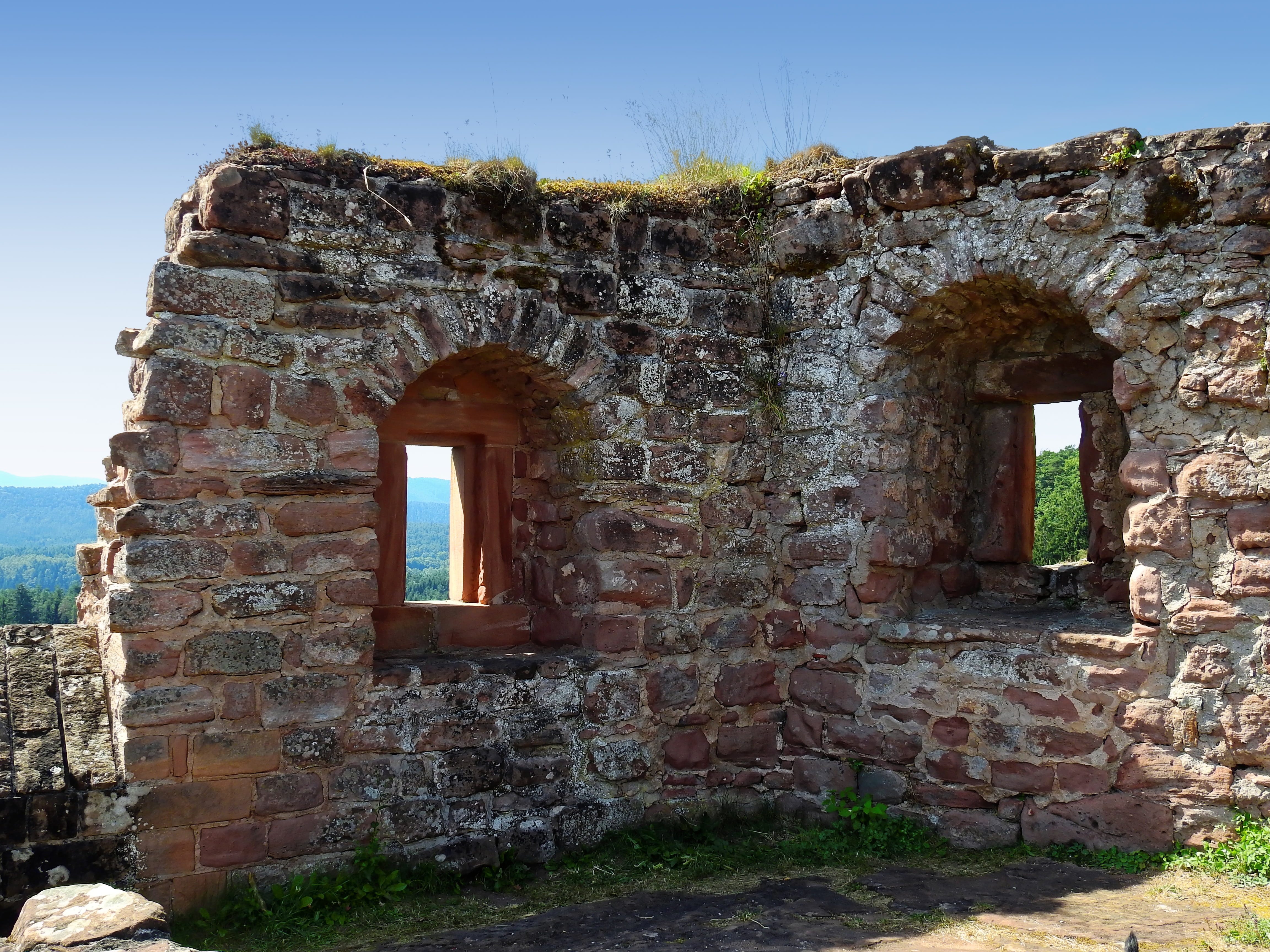 brown, middle ages, fortress, france, abandoned, stone, history, no people, archaeology, old ruin, castle, masonry, outdoors, fortresses, sky, brick, concrete, HD Wallpaper