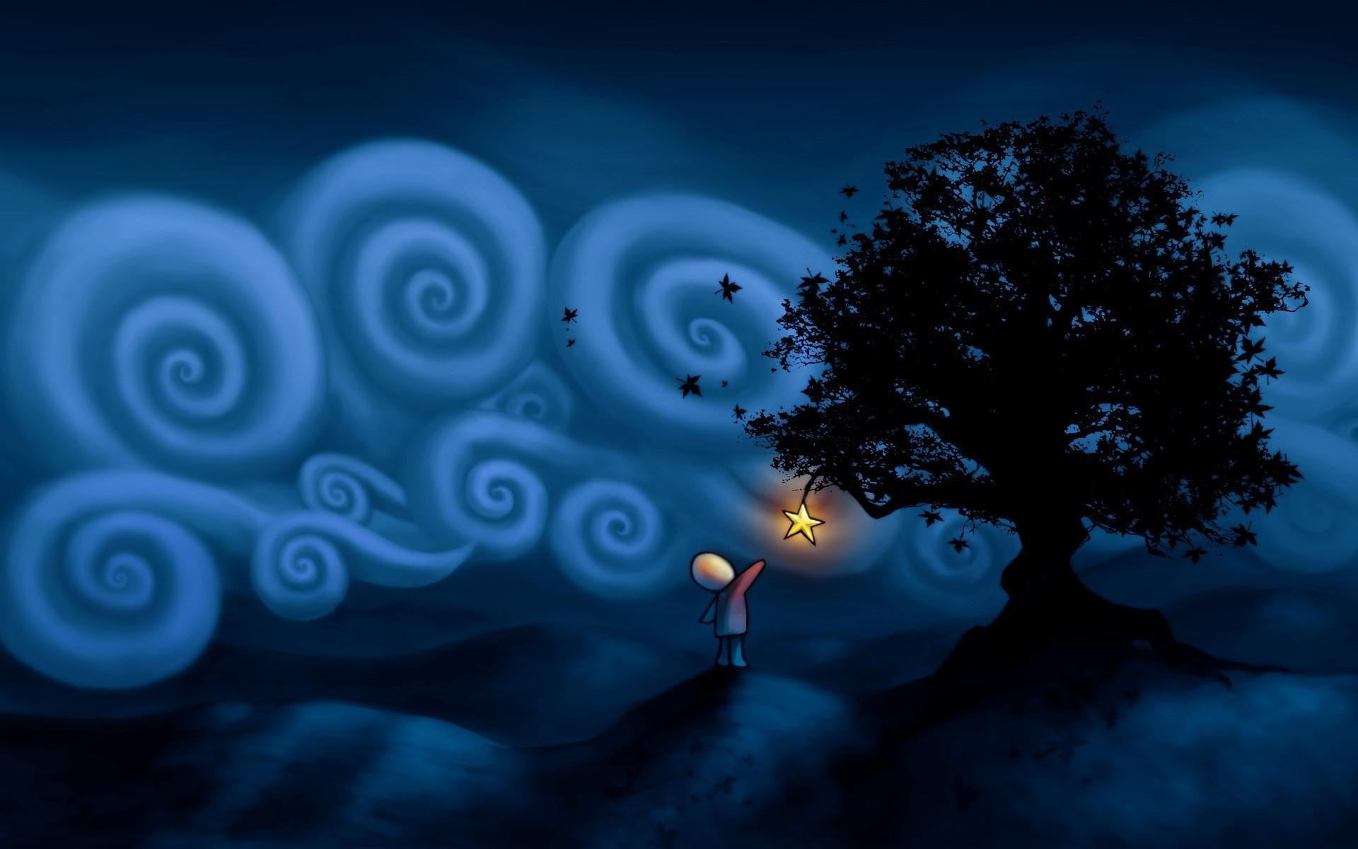 animal, burning, flame, sea, people, motion, trees, plant, tree, reaching, star, vertebrate, boy, nature, no people, animals in the wild, digital, Anonymous, HD Wallpaper