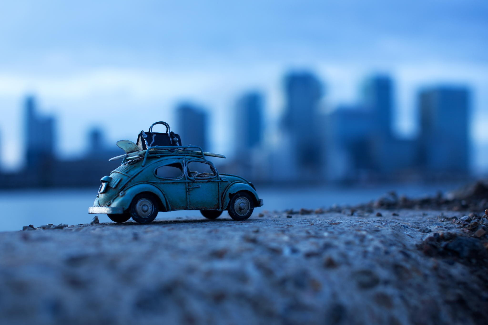 toys, depth of field, 1080P, Volkswagen Beetle, car, macro, HD Wallpaper