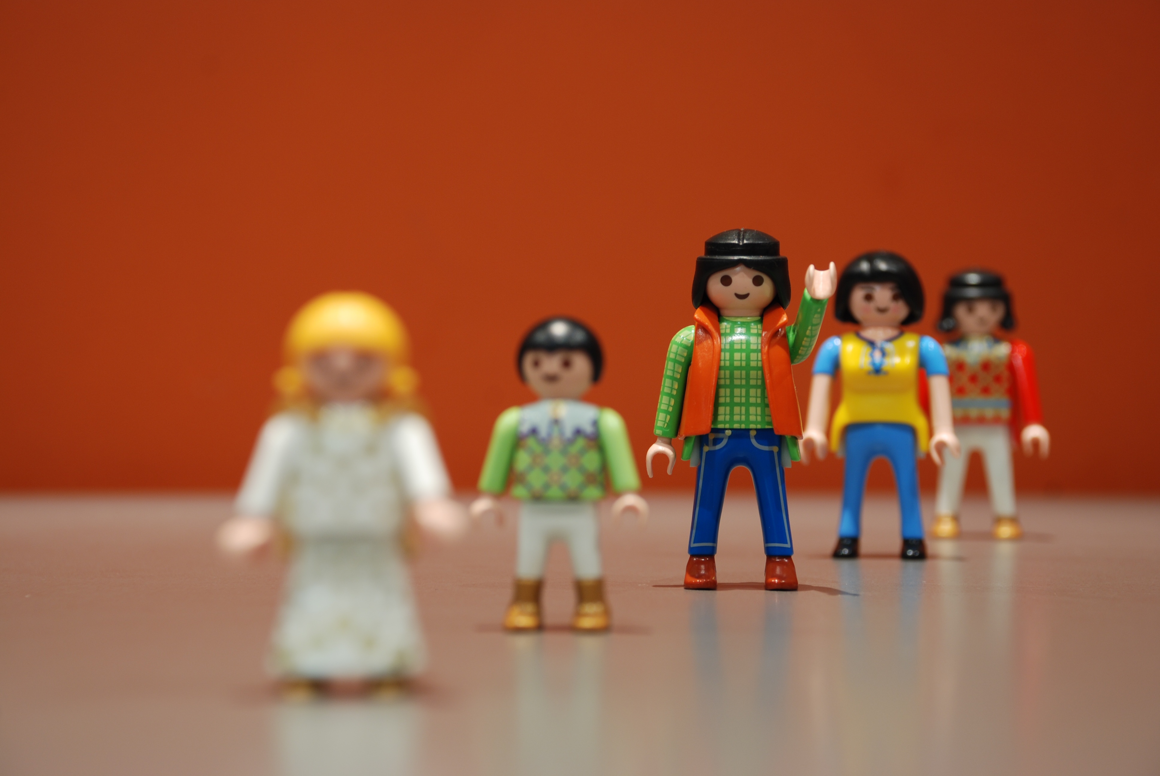representation, males, 4K, offspring, still life, indoors, group of people, playmobil, childhood, human representation, table, figurine, studio shot, women, HD Wallpaper