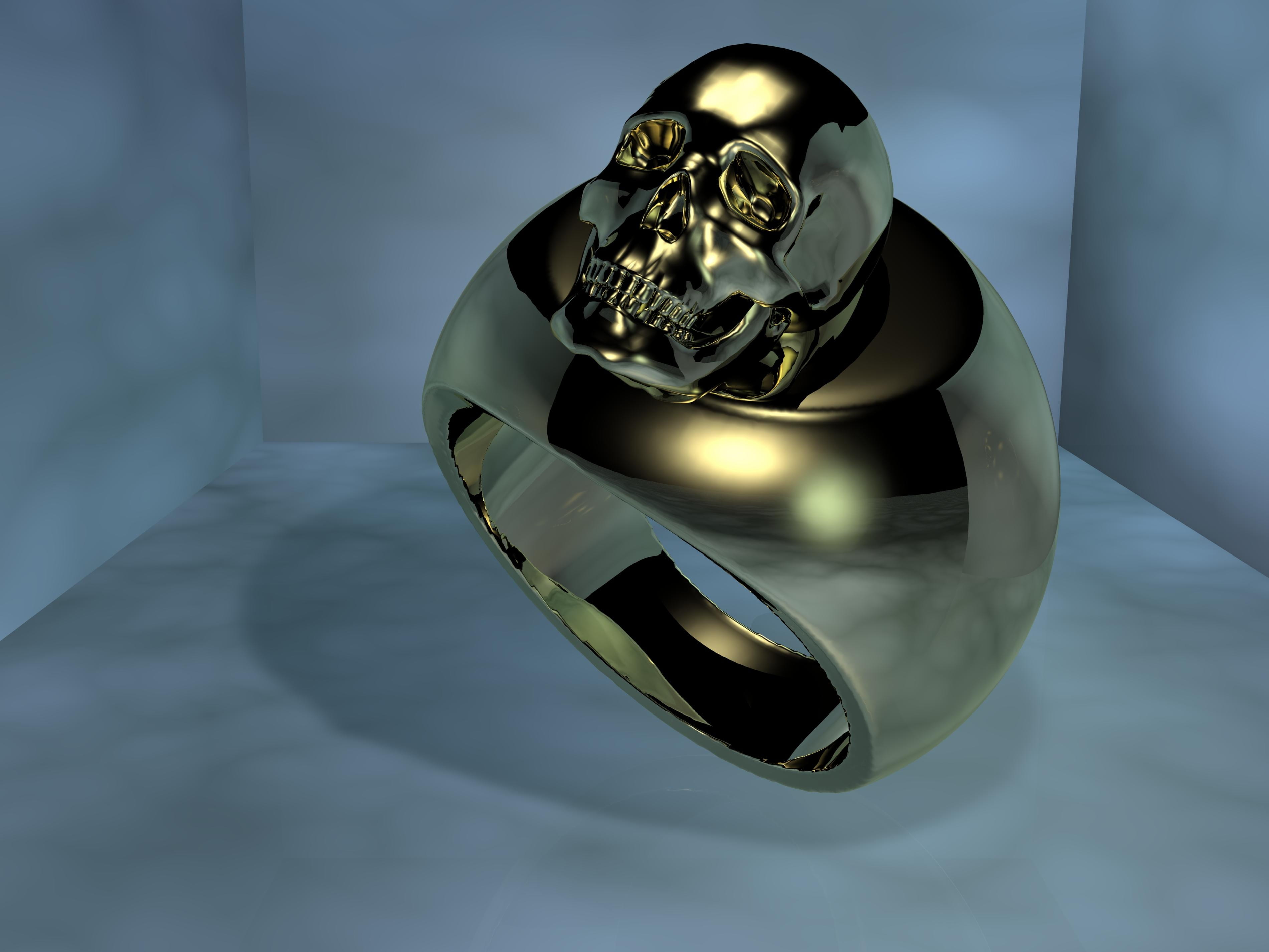 high angle view, gold ring, luxury, security, architecture, 2K, golden, shiny, gold colored, skull, metal, focus on foreground, jewelry, close-up, no people, HD Wallpaper