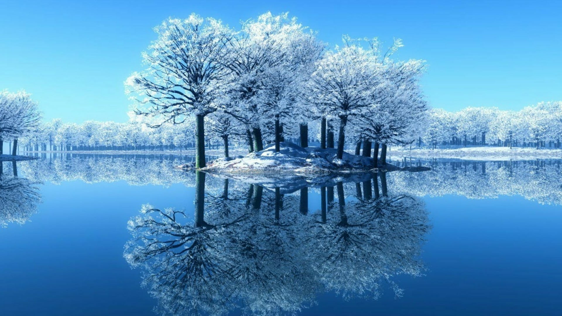 nature, day, calm, scenics - nature, frost, perfect, freezing, water, outdoors, lake, blue, tree, reflection, daytime, beauty in nature, built structure, HD Wallpaper