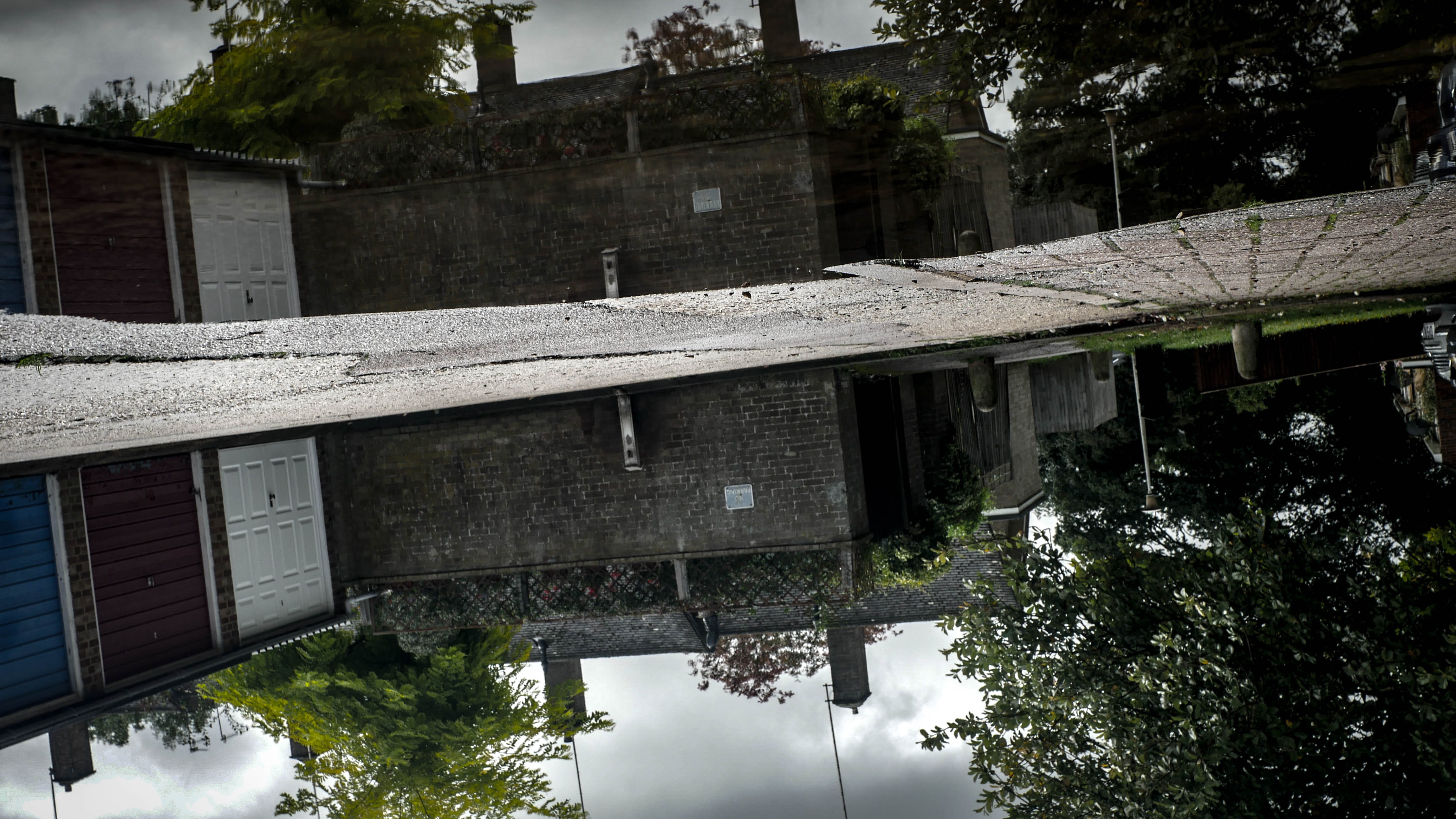 united kingdom, roof, sky, reflection, gardge, building exterior, nature, rural, water, residential district, mirror, brick, outdoors, hemel hempstead, HD Wallpaper