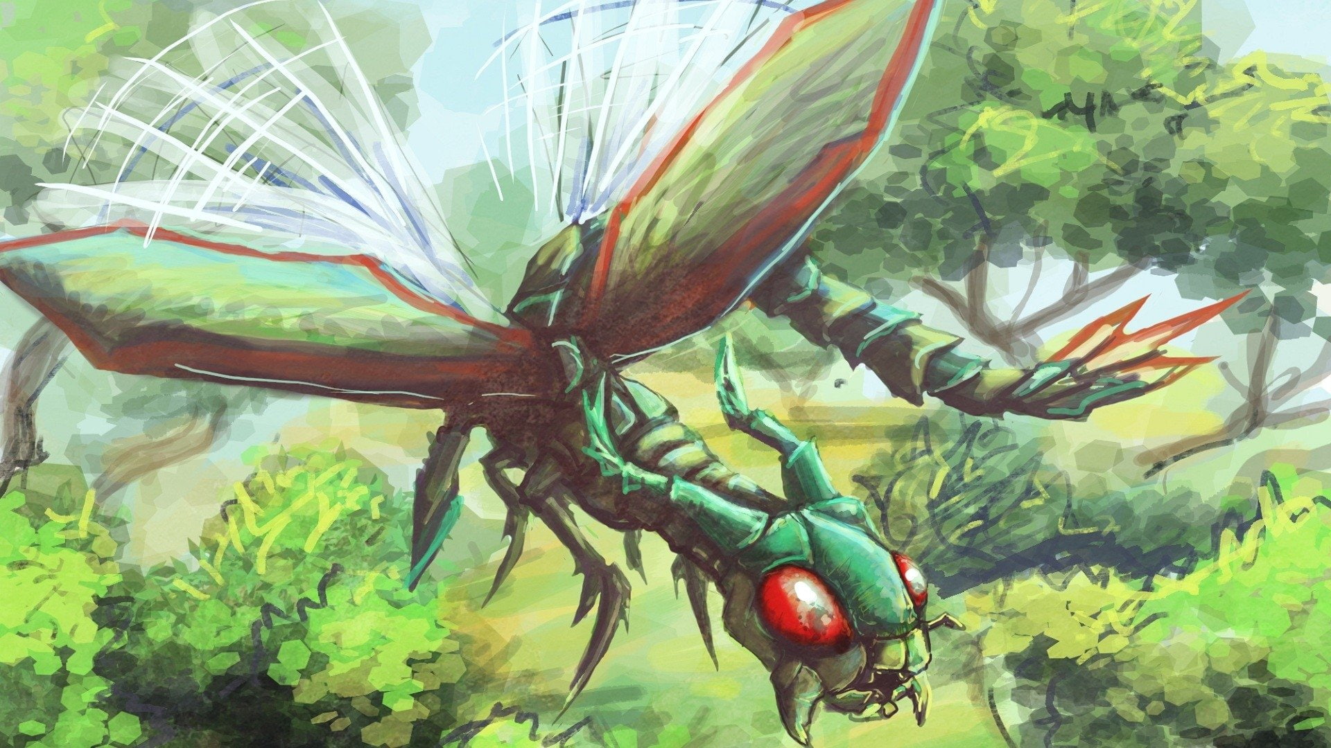 1080P, Pokémon, Flygon (Pokémon), HD Wallpaper
