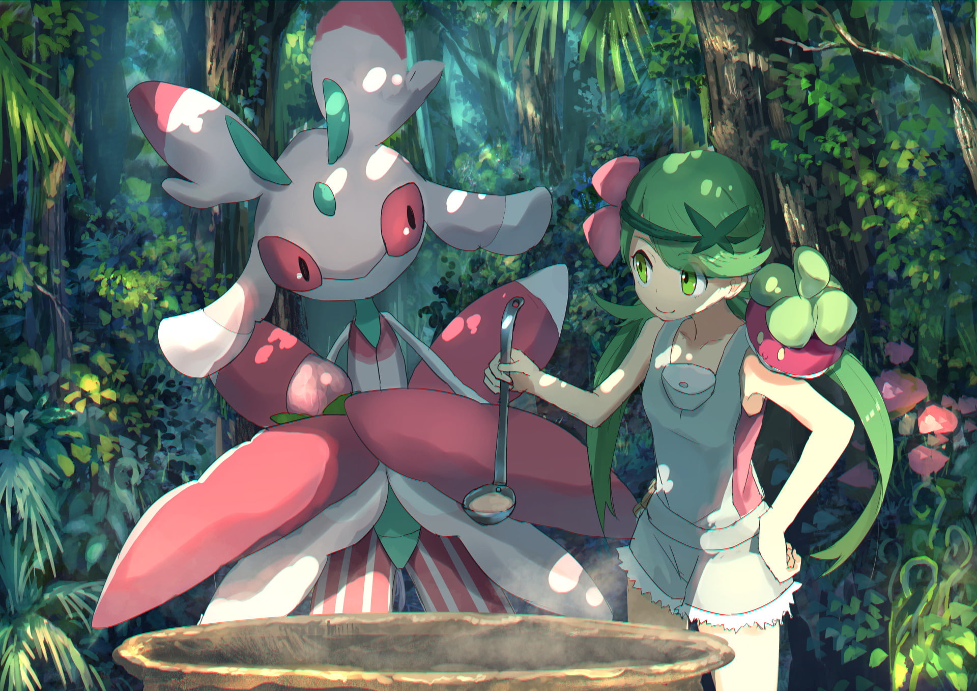 Lurantis (Pokémon), Pokémon, Pokémon: Sun and Moon, 1080P, HD Wallpaper