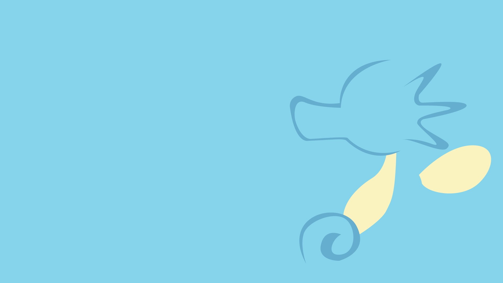 Horsea (Pokémon), Minimalist, Pokémon, 1080P, HD Wallpaper