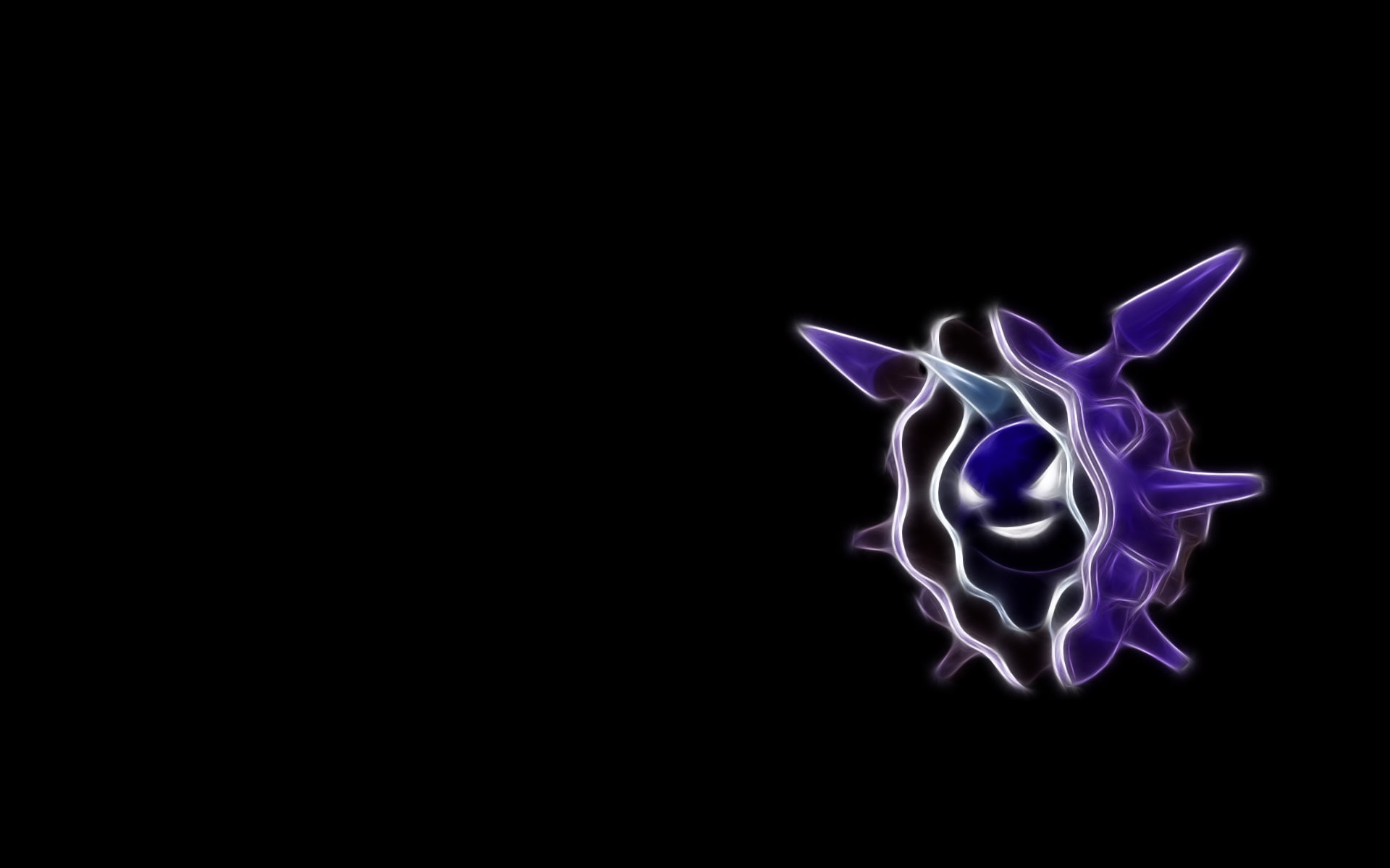 anime, pokemon, art, black background, simple, black, simple background, background, hd, cloyster, 1080P, HD Wallpaper