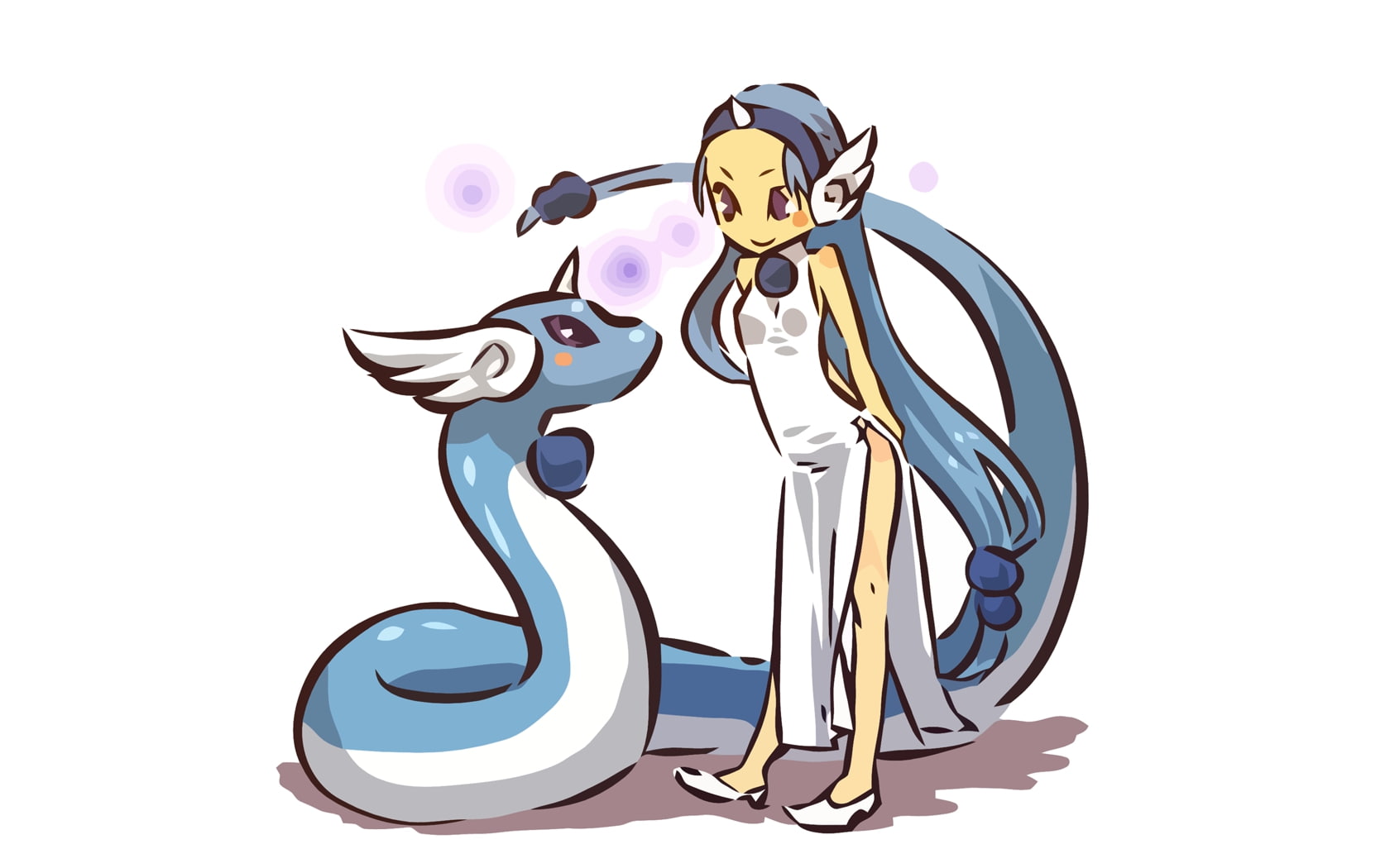hd, x, anime, Dragonair, art, 720P, pokemon, HD Wallpaper
