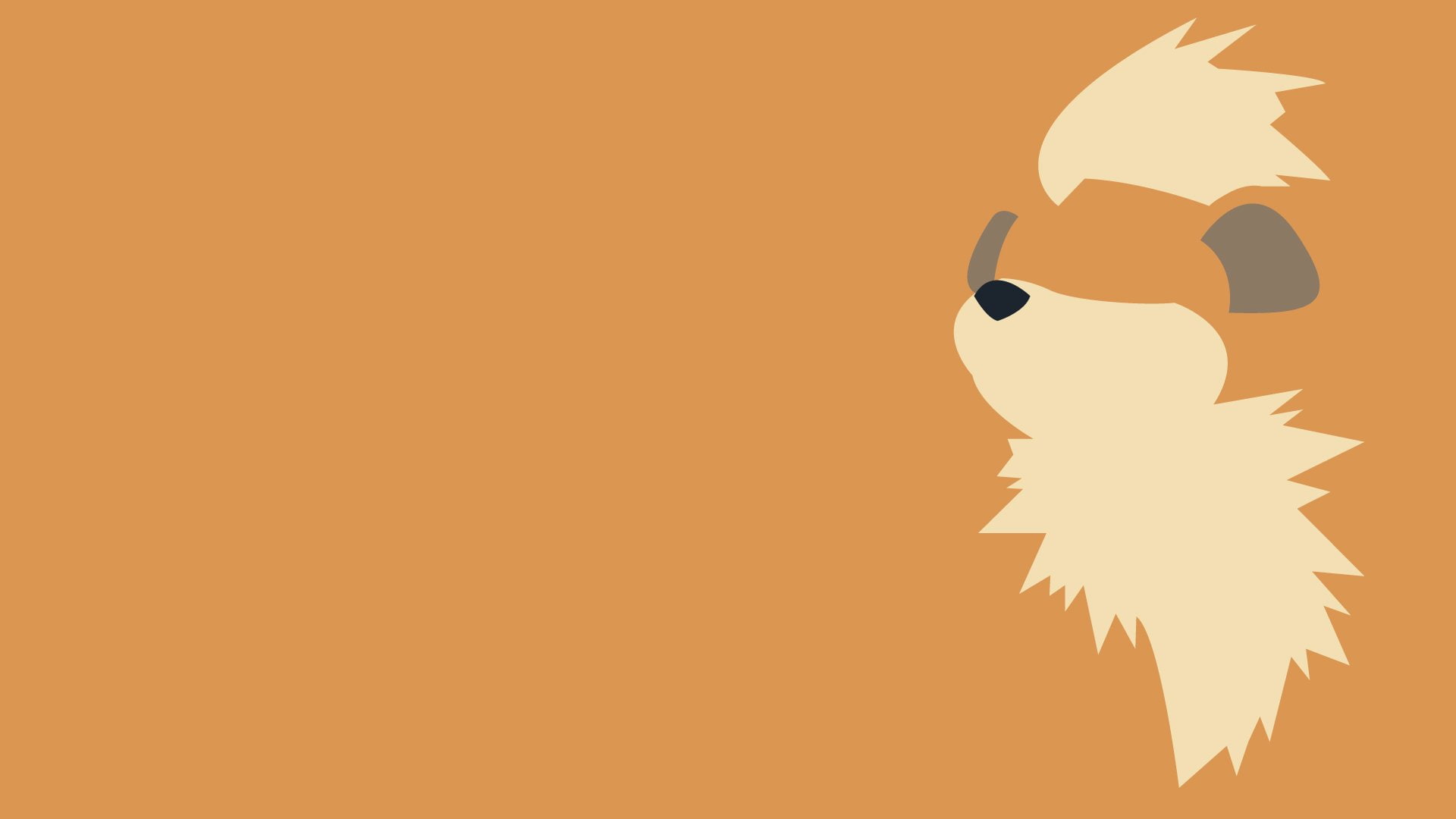 Pokémon, Growlithe (Pokémon), 1080P, Minimalist, HD Wallpaper