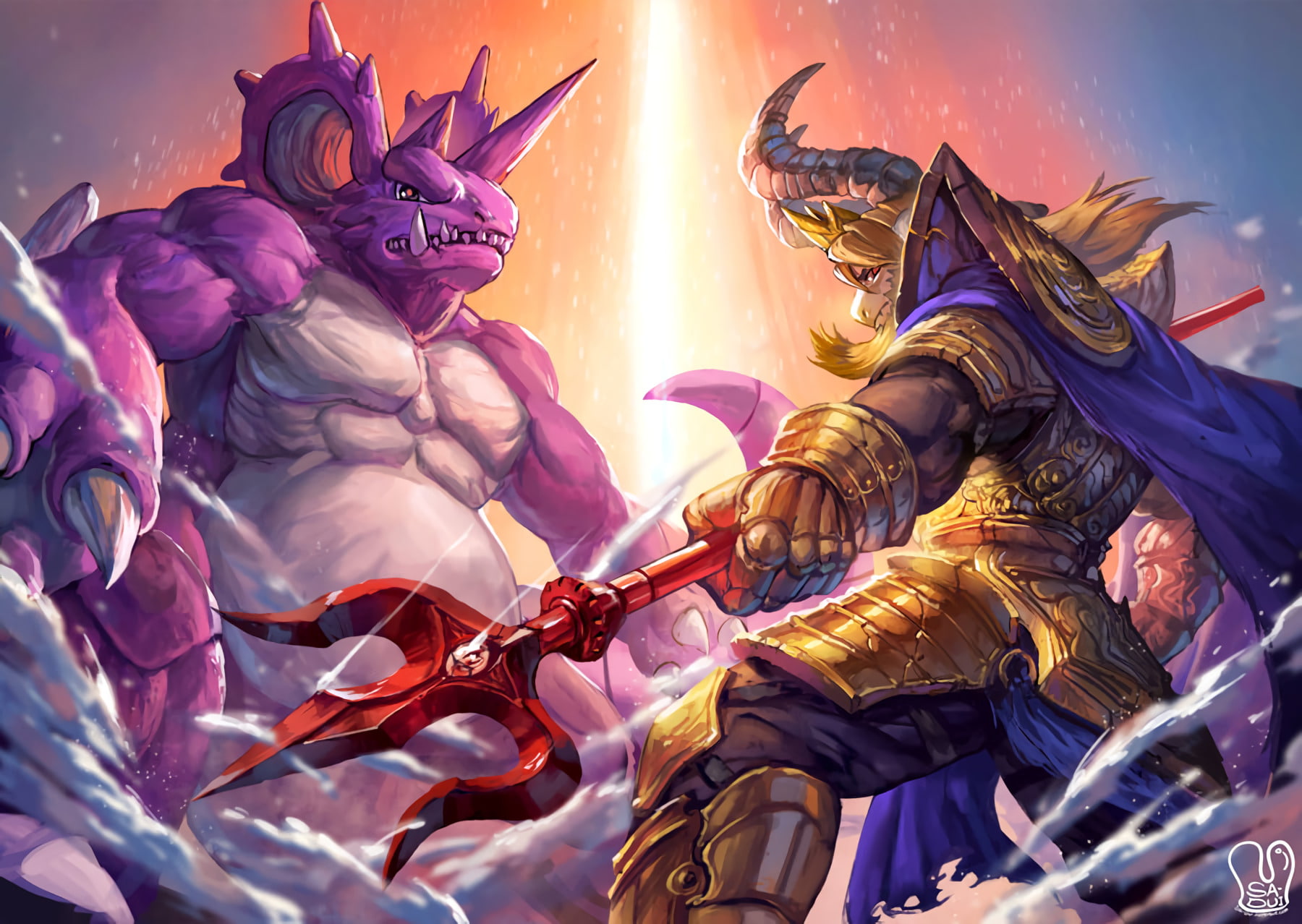 Undertale, Nidoking (Pokémon), Asgore (Undertale), Video Game, Crossover, 720P, Pokémon, HD Wallpaper