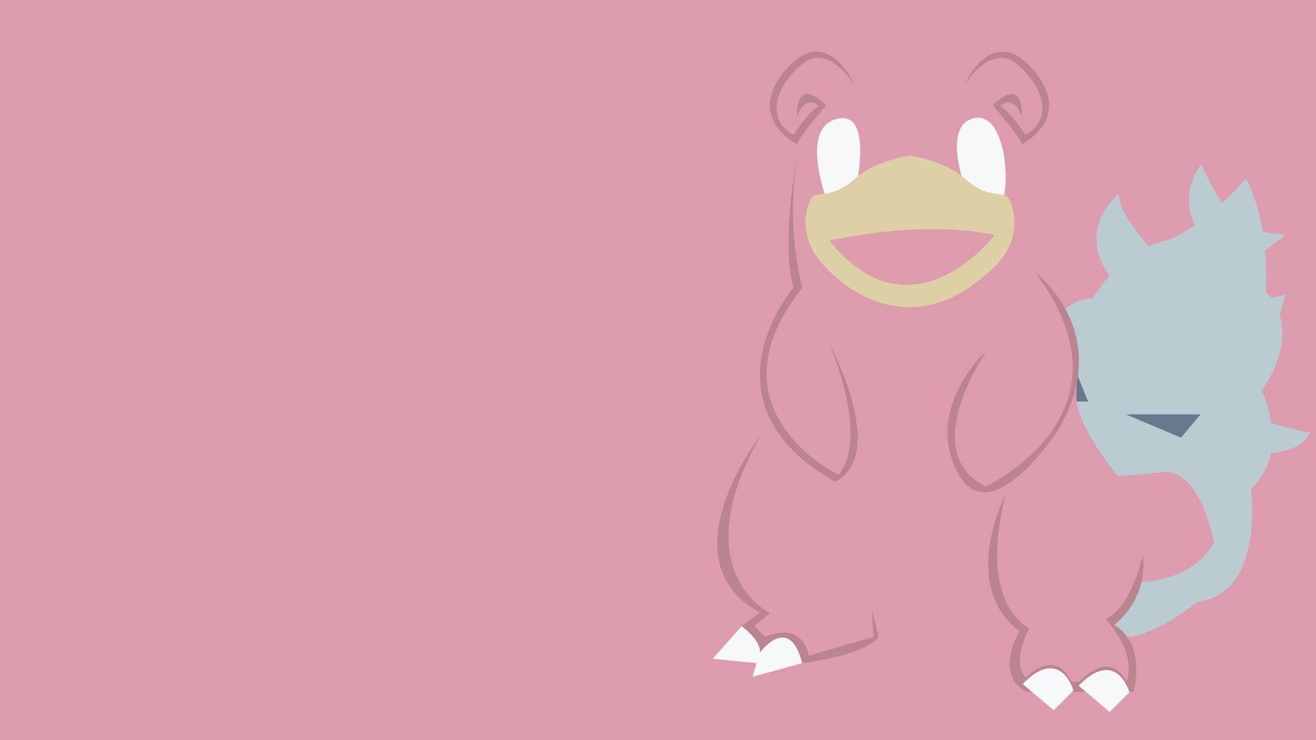 Minimalist, 1080P, Slowbro (Pokémon), Pokémon, HD Wallpaper