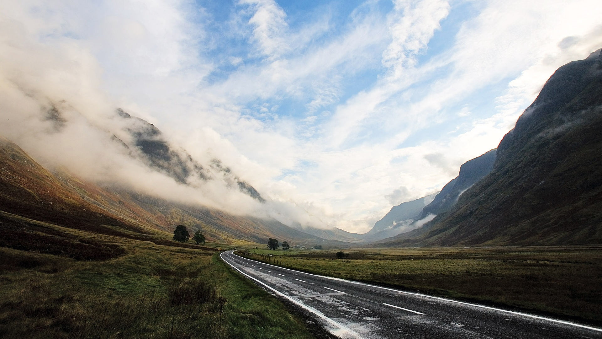 journey, tranquil scene, mountain Peak, clouds, the way forward, grass, nature, mountain, grey, travel destinations, cloud - Sky, travel, tranquility, scenics, HD Wallpaper