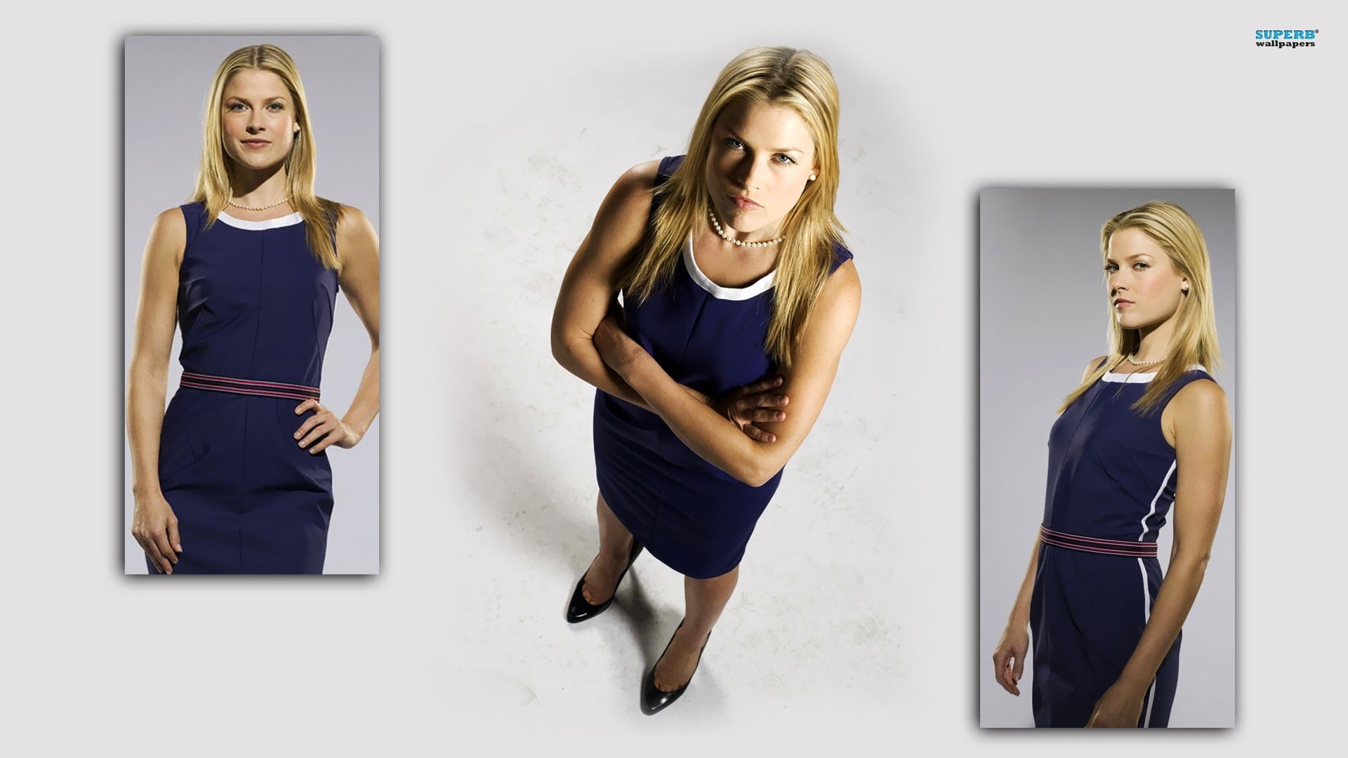 collage, blonde, 1080P, aggression, females, actress, young women, full length, standing, front view, hairstyle, clothing, young adult, white background, HD Wallpaper