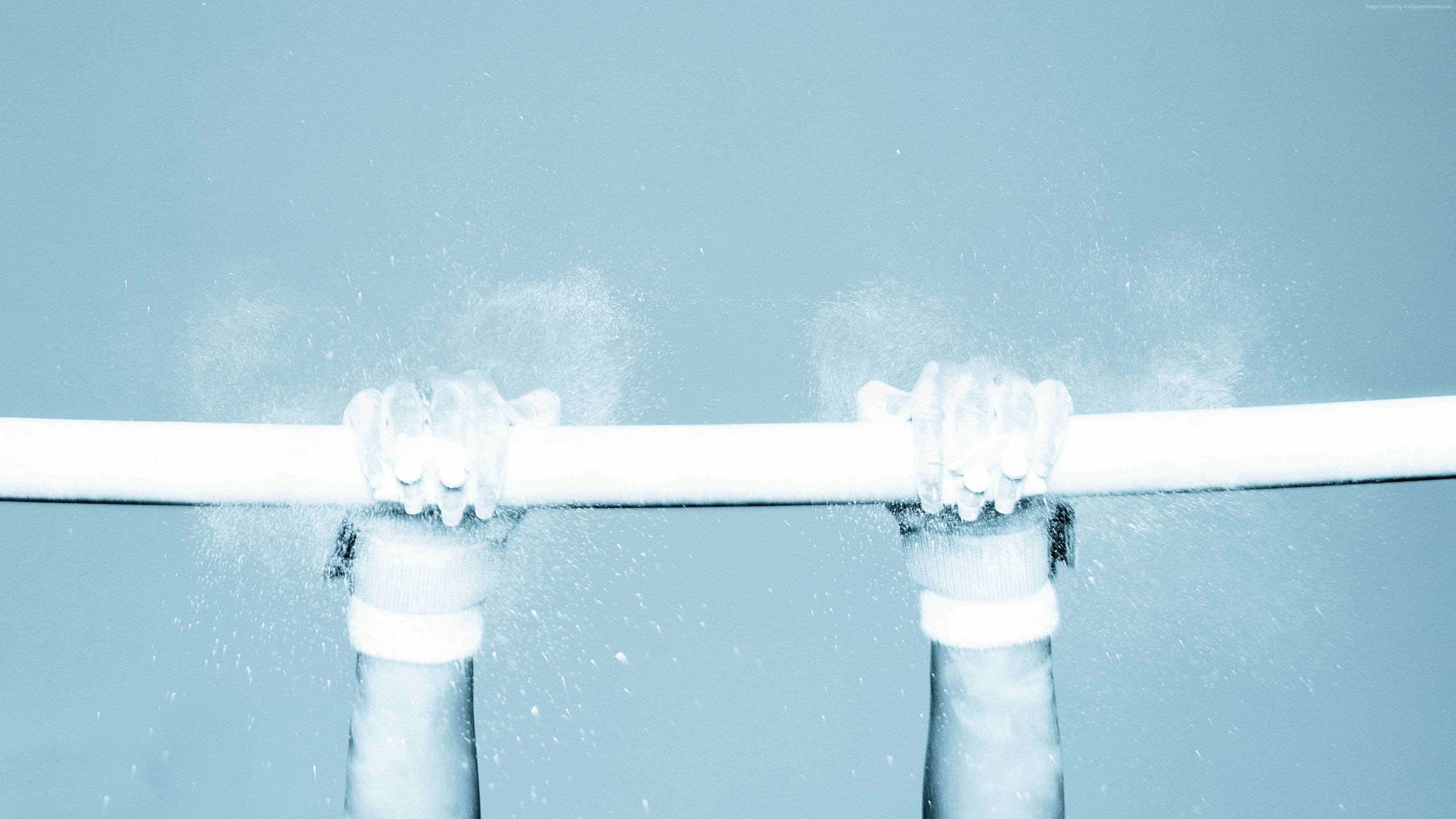simplicity, wet, focus on foreground, day, nature, 4K, white color, push-ups, cold temperature, motion, blue, hands, close-up, no people, colored background, HD Wallpaper