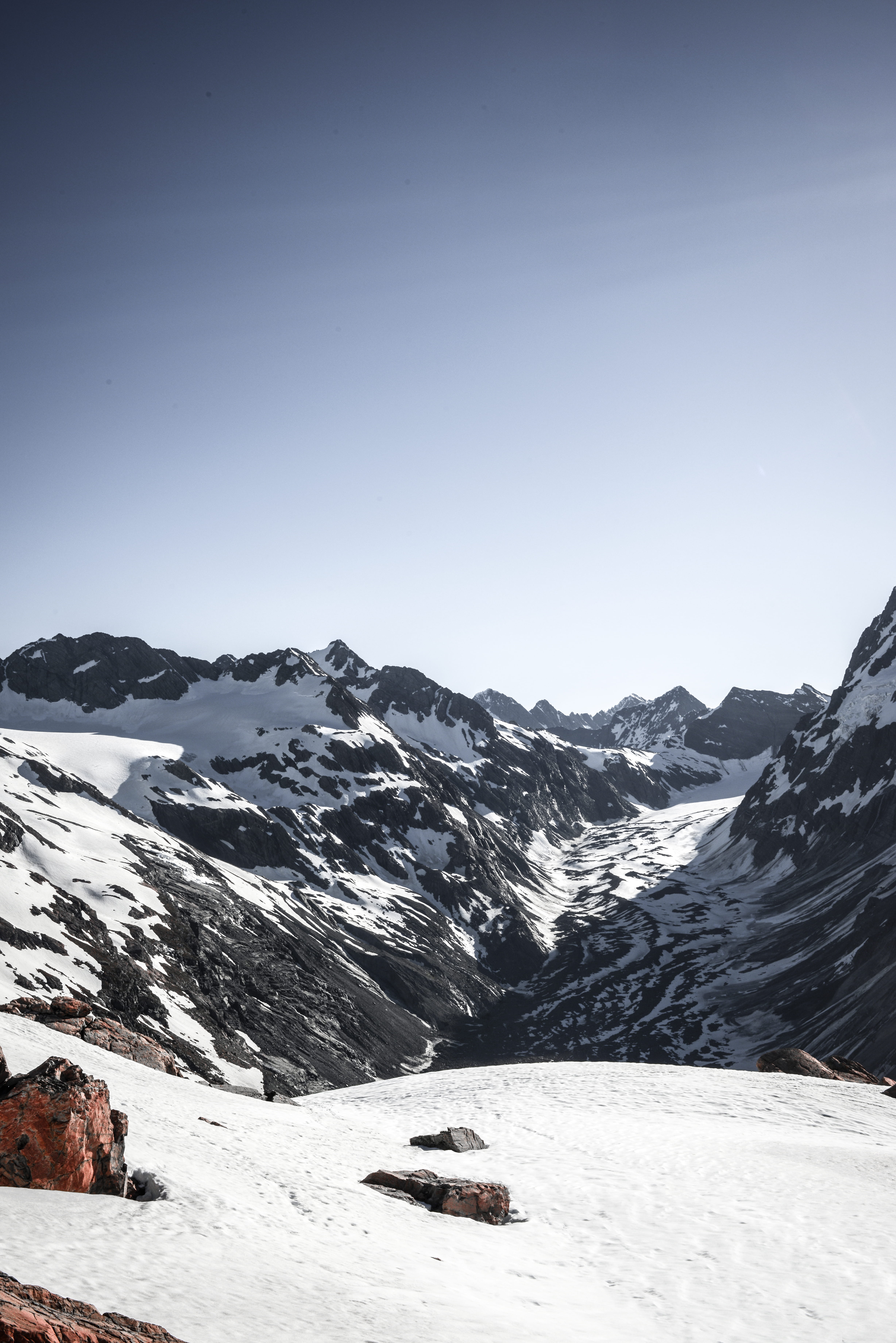 frozen, mountain Range, no People, professional, cold - Temperature, life, sunlight, vacations, snow, sport, sky, white, shadow, travel, landscape, winter, Phone HD Wallpaper