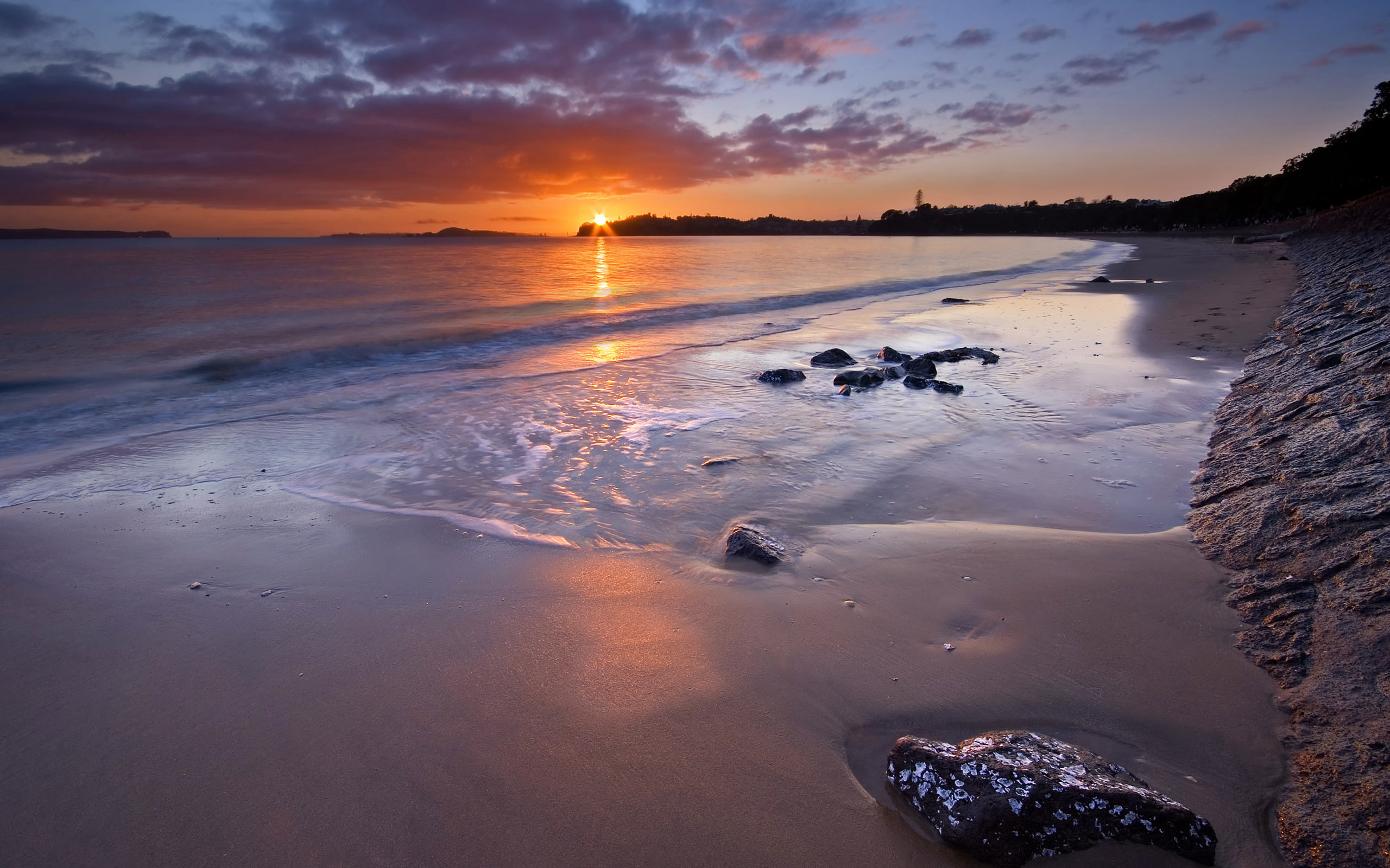 canon, kohimaramabeach, canoneos350d, outdoors, ocean, sunset, scenics - nature, kohi, no people, land, seascape, idyllic, beauty in nature, sand, cloud - sky, HD Wallpaper