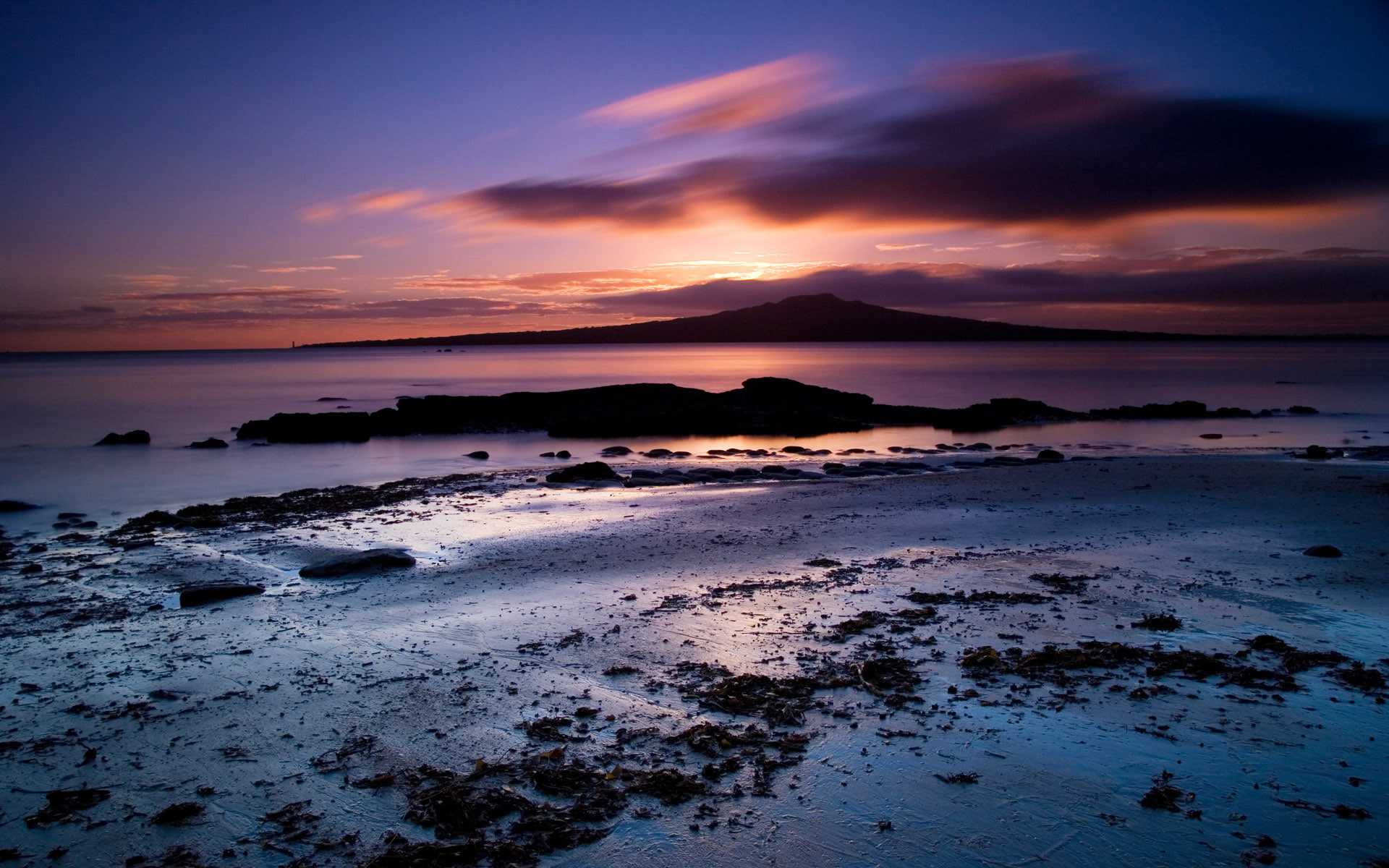 aucklandnewzealand, beach, beauty in nature, outdoors, seascape, sunset, dramatic sky, environment, land, newzealand, water, sunrise, sea, landscape, photography, HD Wallpaper