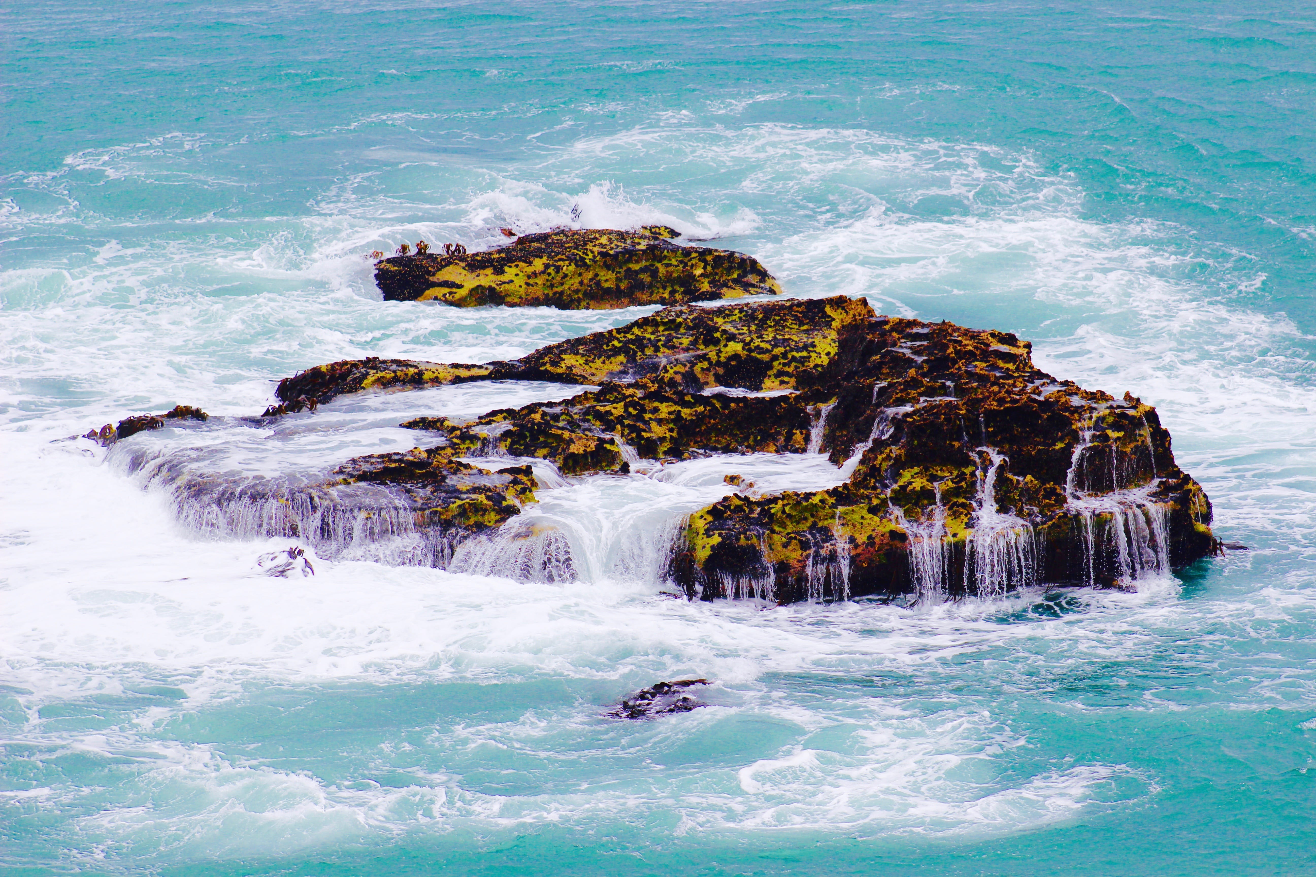 beauty in nature, 5K, motion, stack rock, scenics - nature, travel, new zealand, nz, newzealand, landscape, marine, nature, rock - object, water, land, HD Wallpaper
