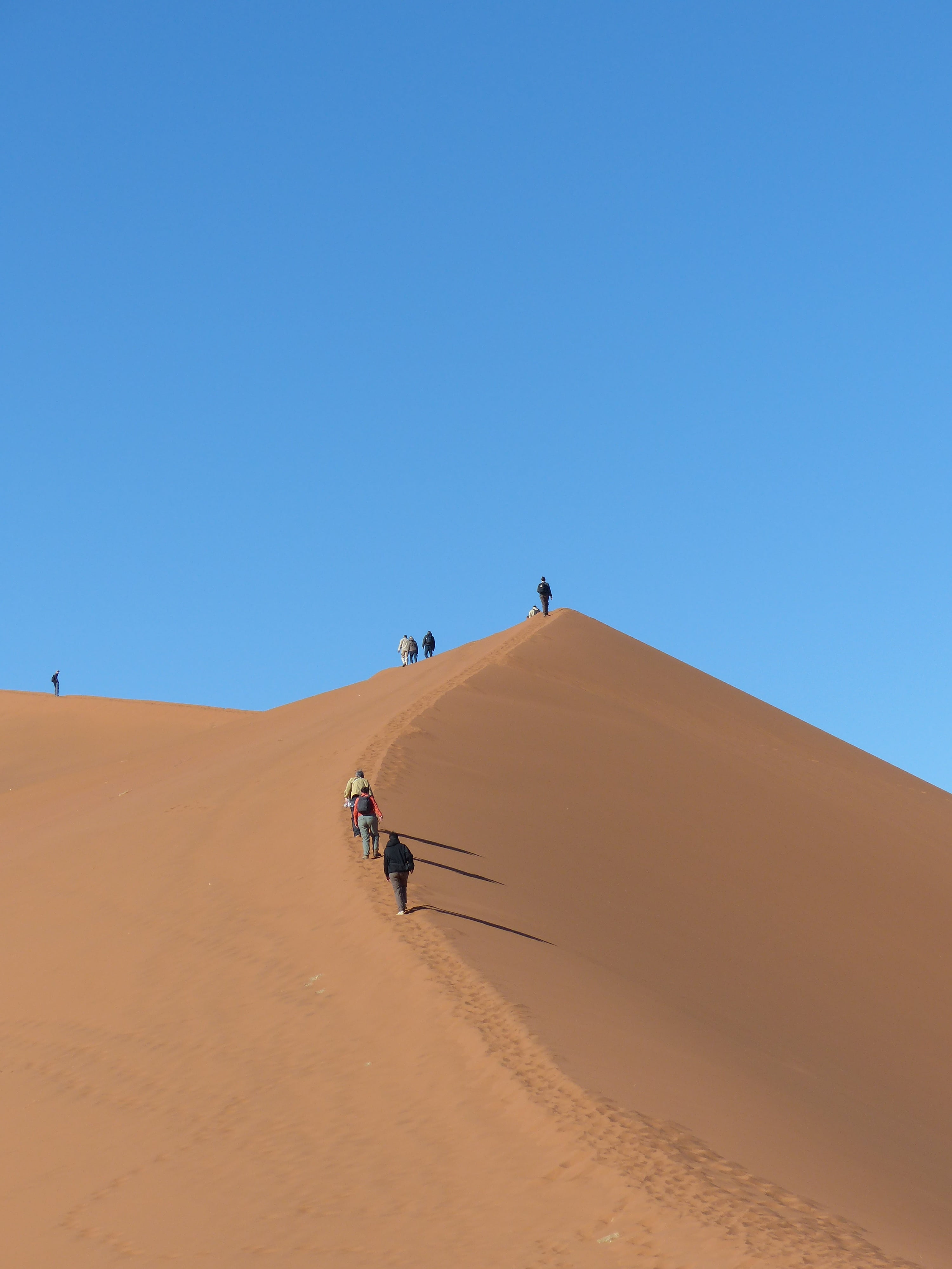 nature, tourism, landscape, tourists, tranquility, ascent, sky, adventure, day, travel, remote, people, environment, sand Dune, non-urban scene, dunes, Phone HD Wallpaper