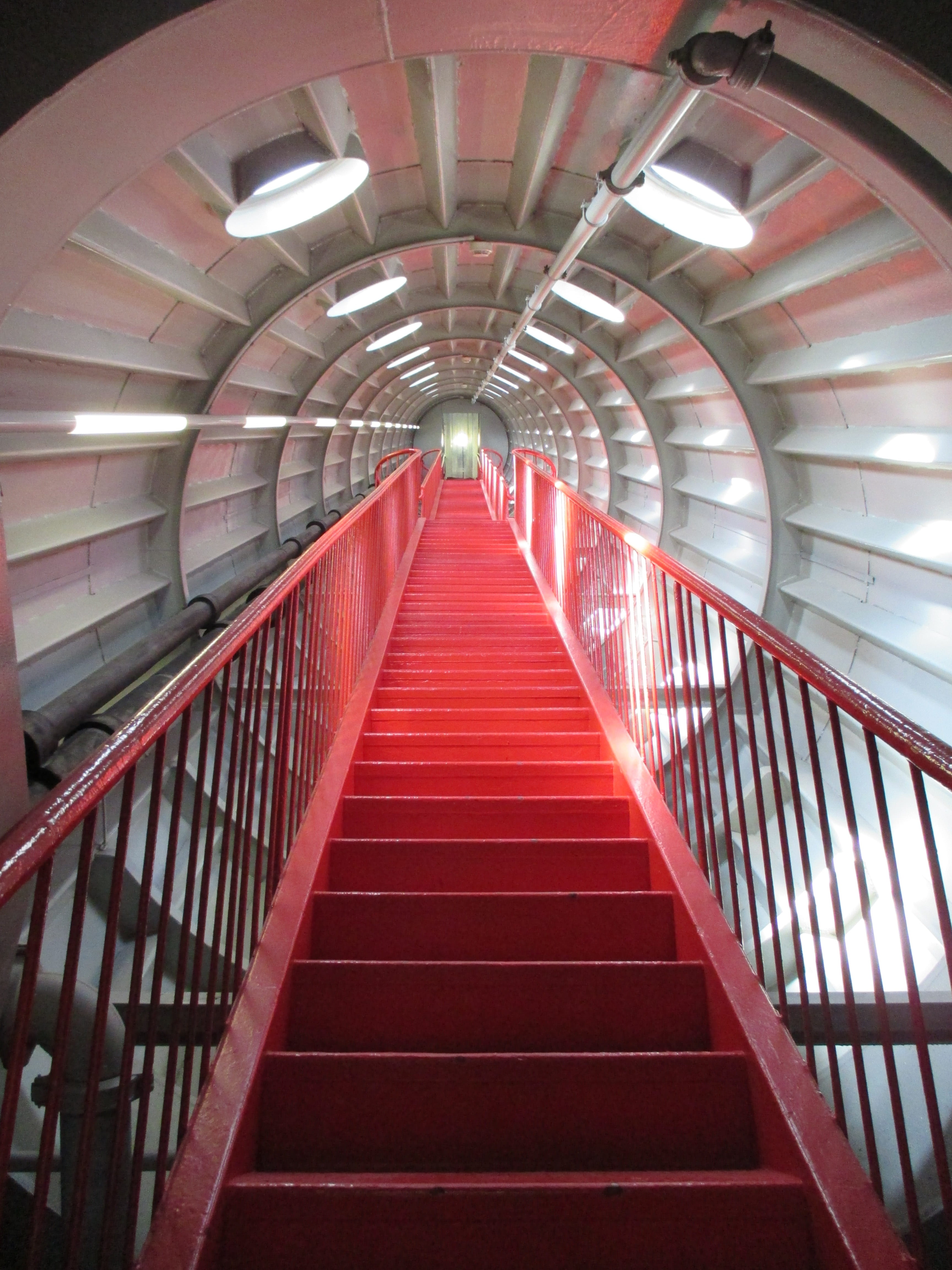 the way forward, ascent, empty, architecture, ceiling, direction, transportation, low angle view, tunnel, lighting equipment, convenience, metal, steps and staircases, Phone HD Wallpaper