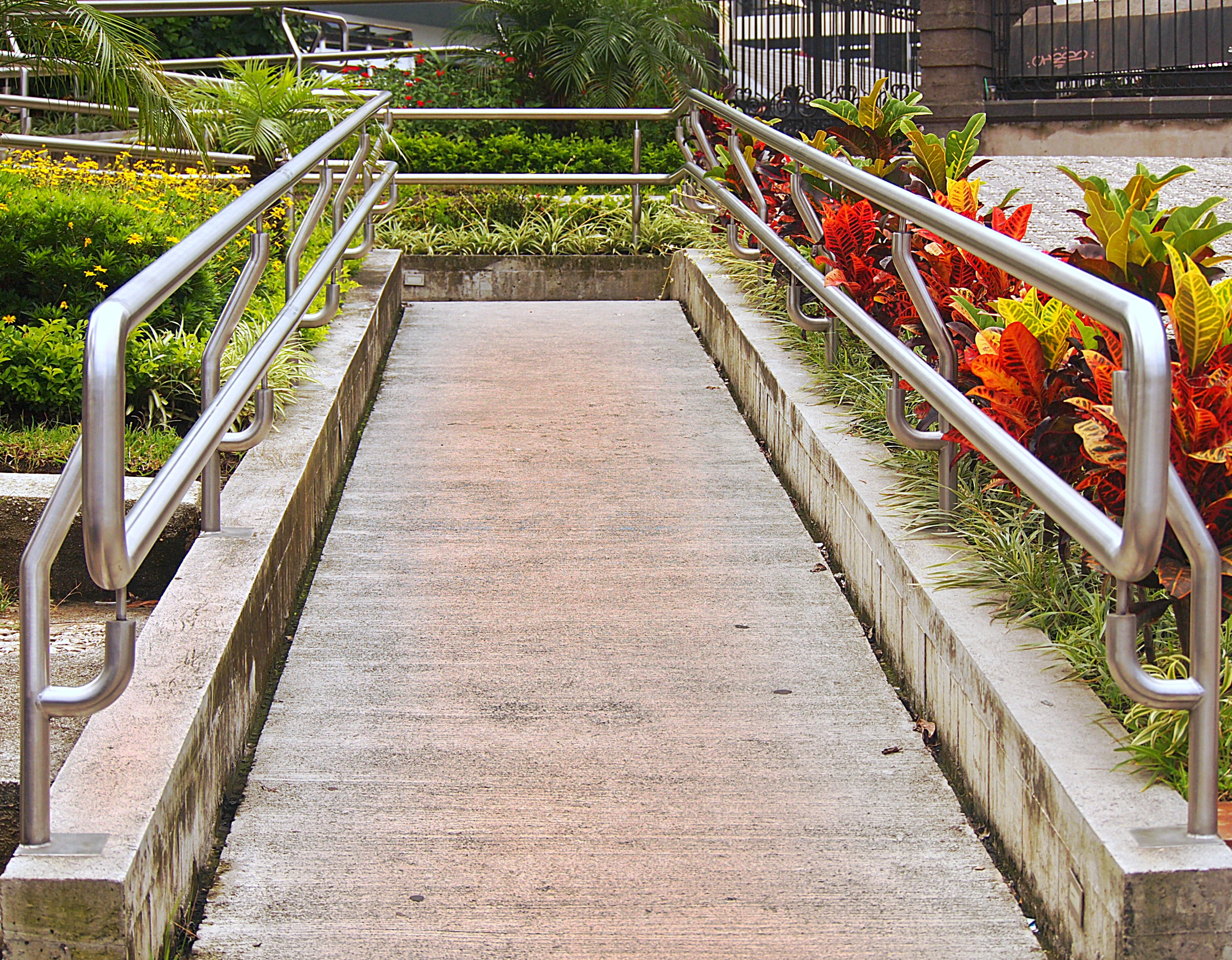 empty, architecture, railing, nature, tree, green area, footpath, staircase, rails, steps and staircases, outdoors, footbridge, ascent, sunlight, wood - material, HD Wallpaper