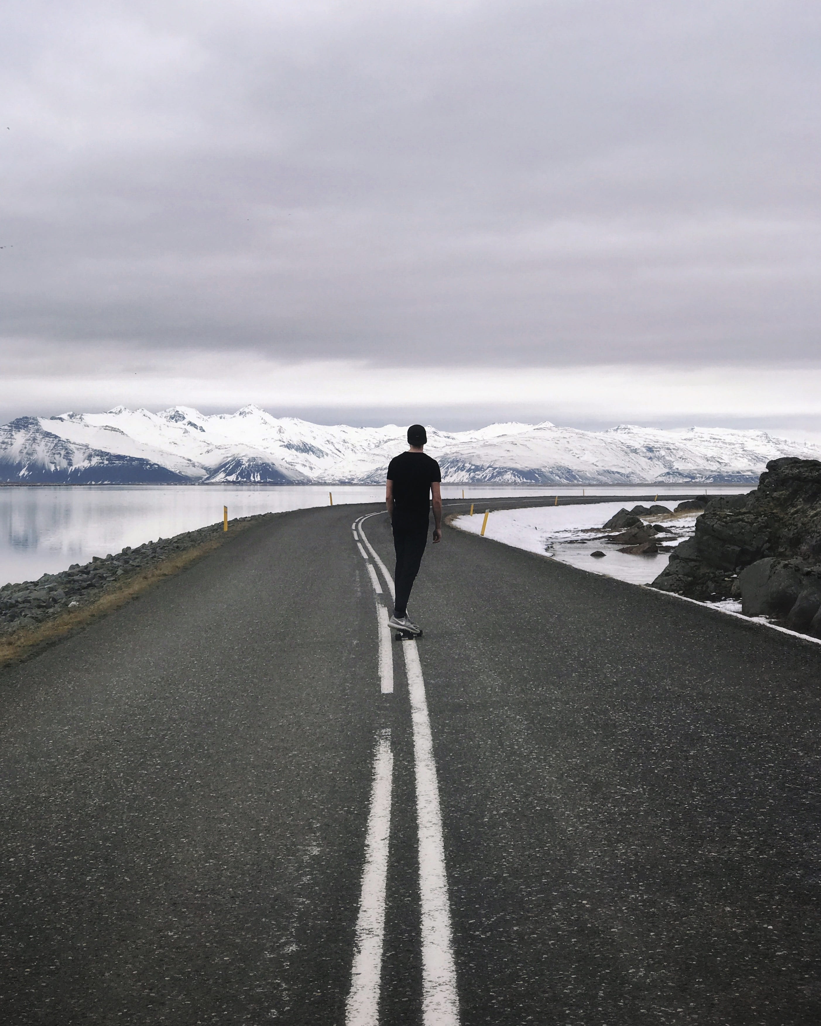 road marking, tree, calm, outdoor, symbol, ascent, leisure activity, wild, idyllic, one person, man, scene, men, outdoors, the way forward, day, architectural, Phone HD Wallpaper