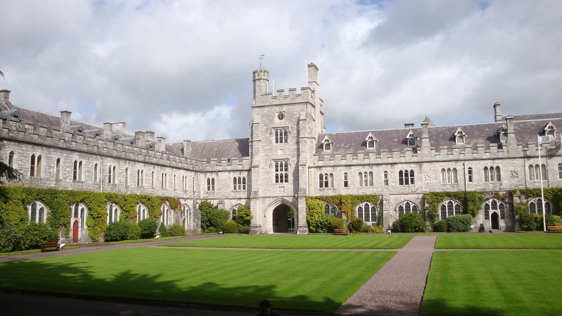built structure, building exterior, architecture, university college cork, knowledge, day, the past, lawn, outdoors, travel, city, luxury, history, cloud - sky, HD Wallpaper