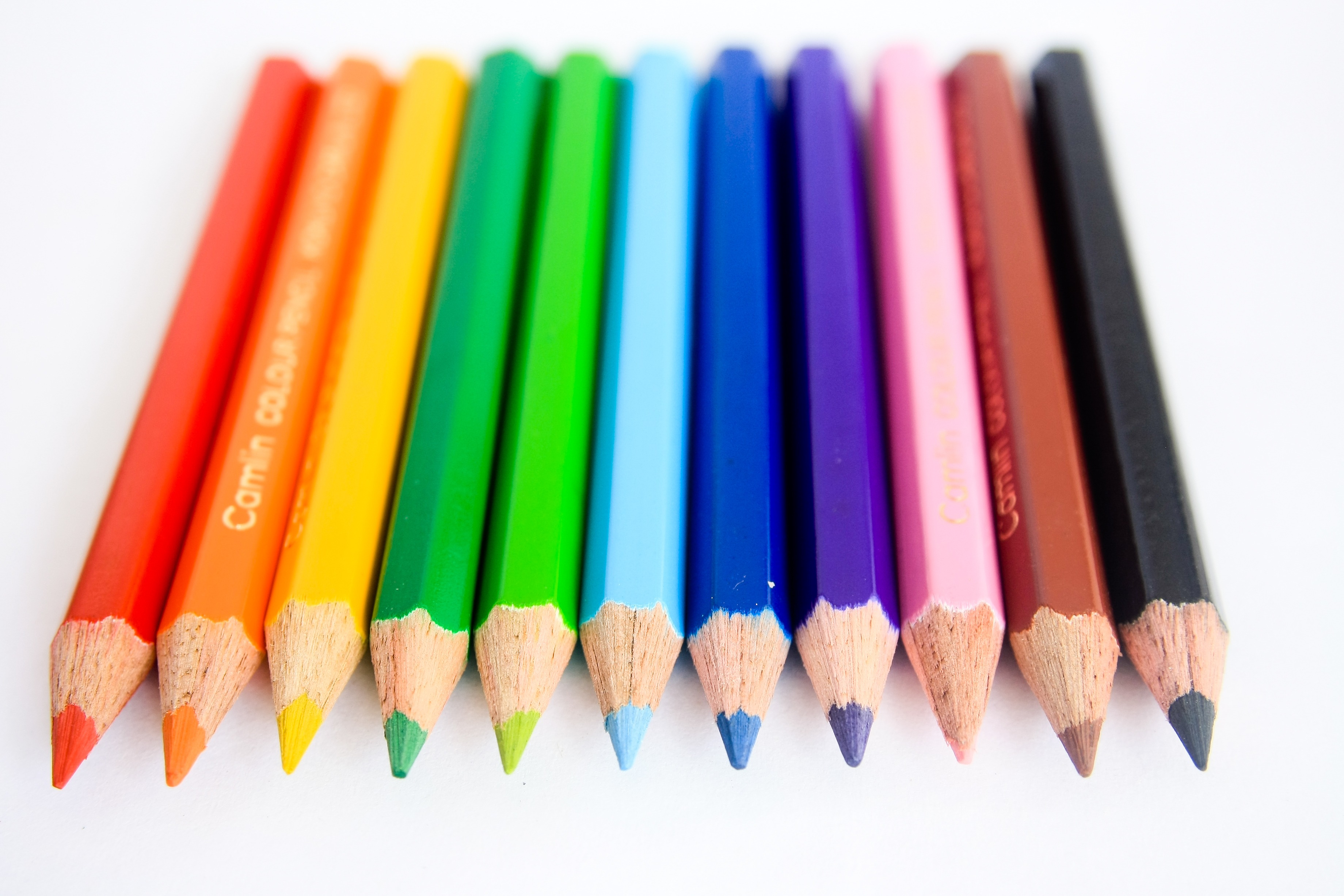 colors, selective, yellow, pencil, still life, 2K, red, studio shot, photography, close-up, black, side by side, no people, wood - Material, focus, indoors, HD Wallpaper