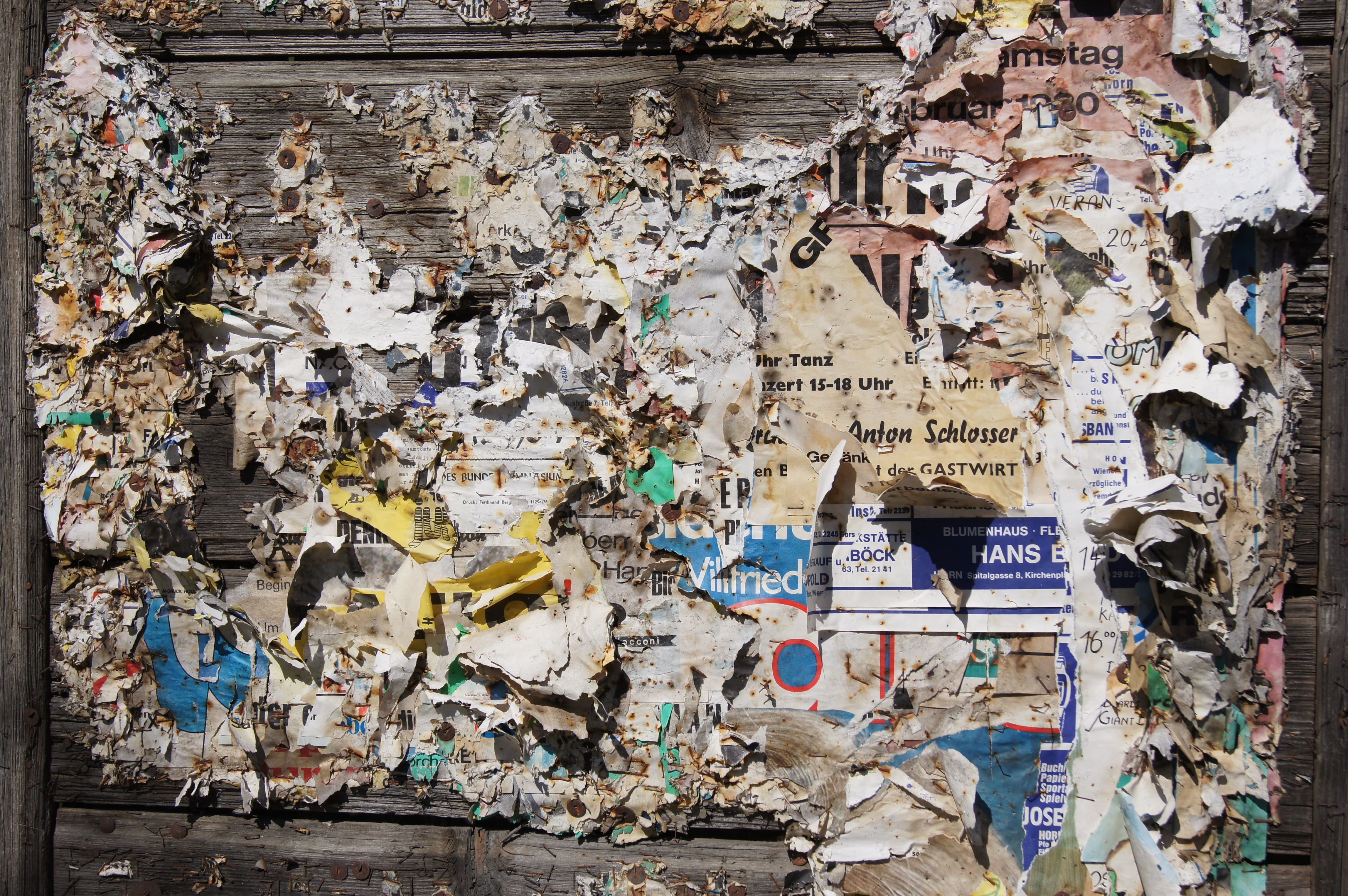 poster, indoors, art and craft, decline, built structure, bad condition, Advertisement, dirty, Bulletin Board, text, day, ruined, wall - building feature, HD Wallpaper