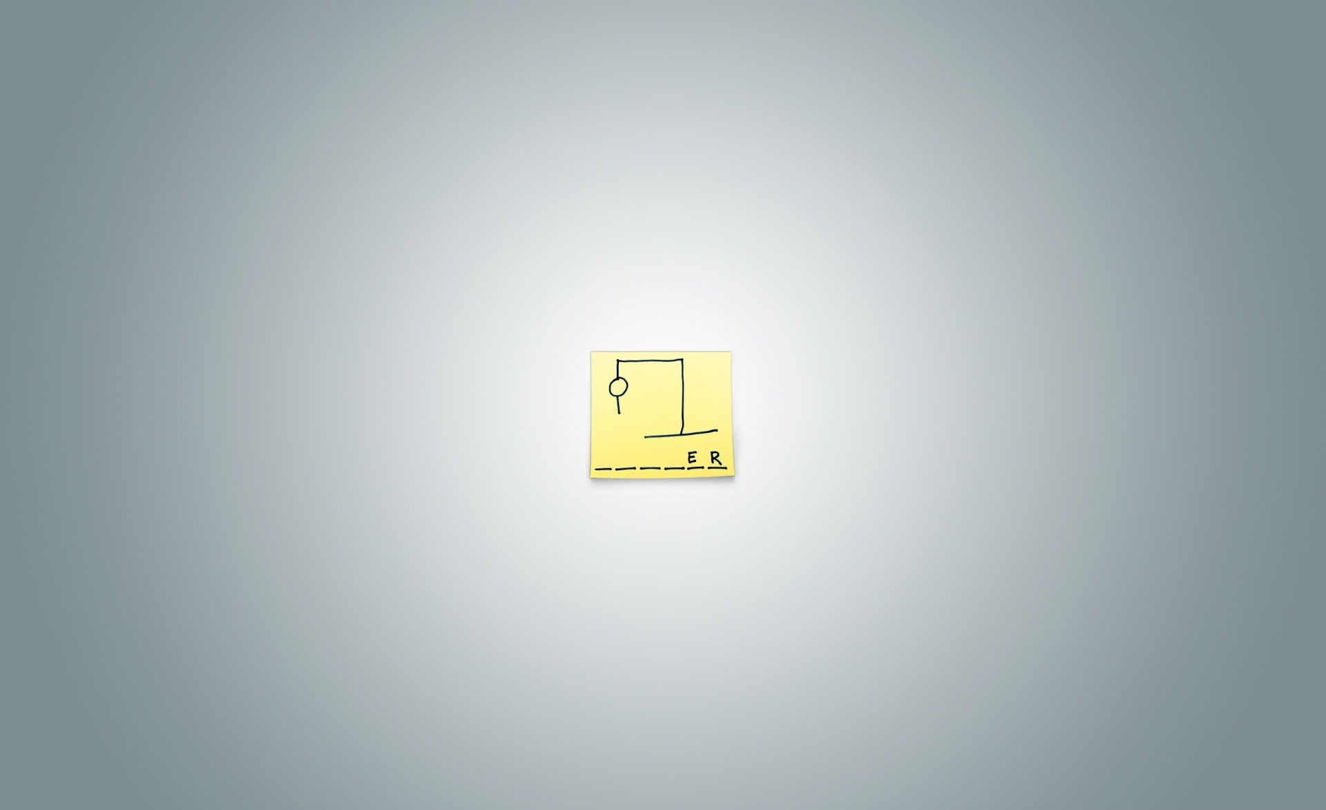 Machinist, sticky note, Game, Aero, 1080P, Hangman, Creative, HD Wallpaper