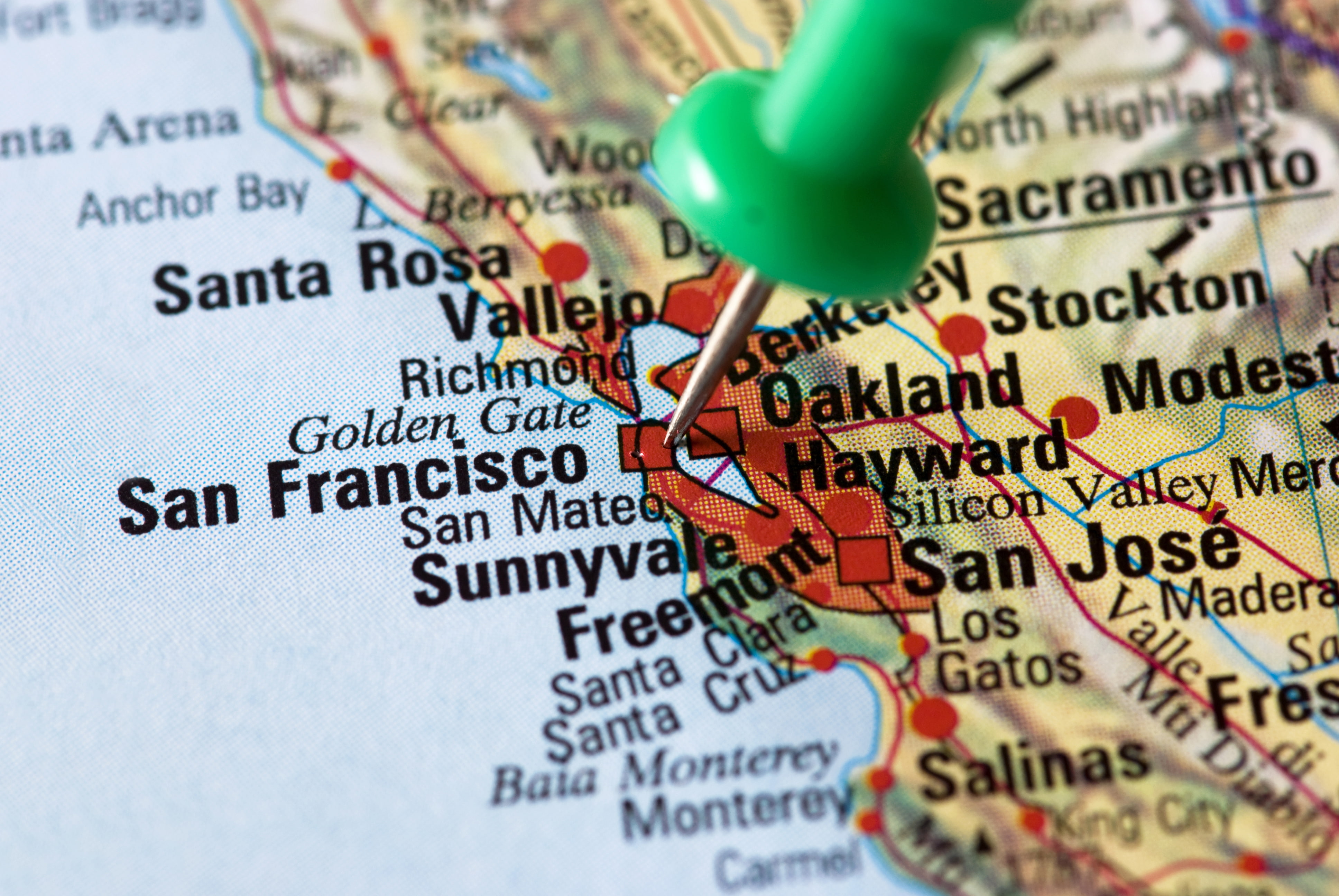 map, San Francisco, tack, city, 4K, HD Wallpaper