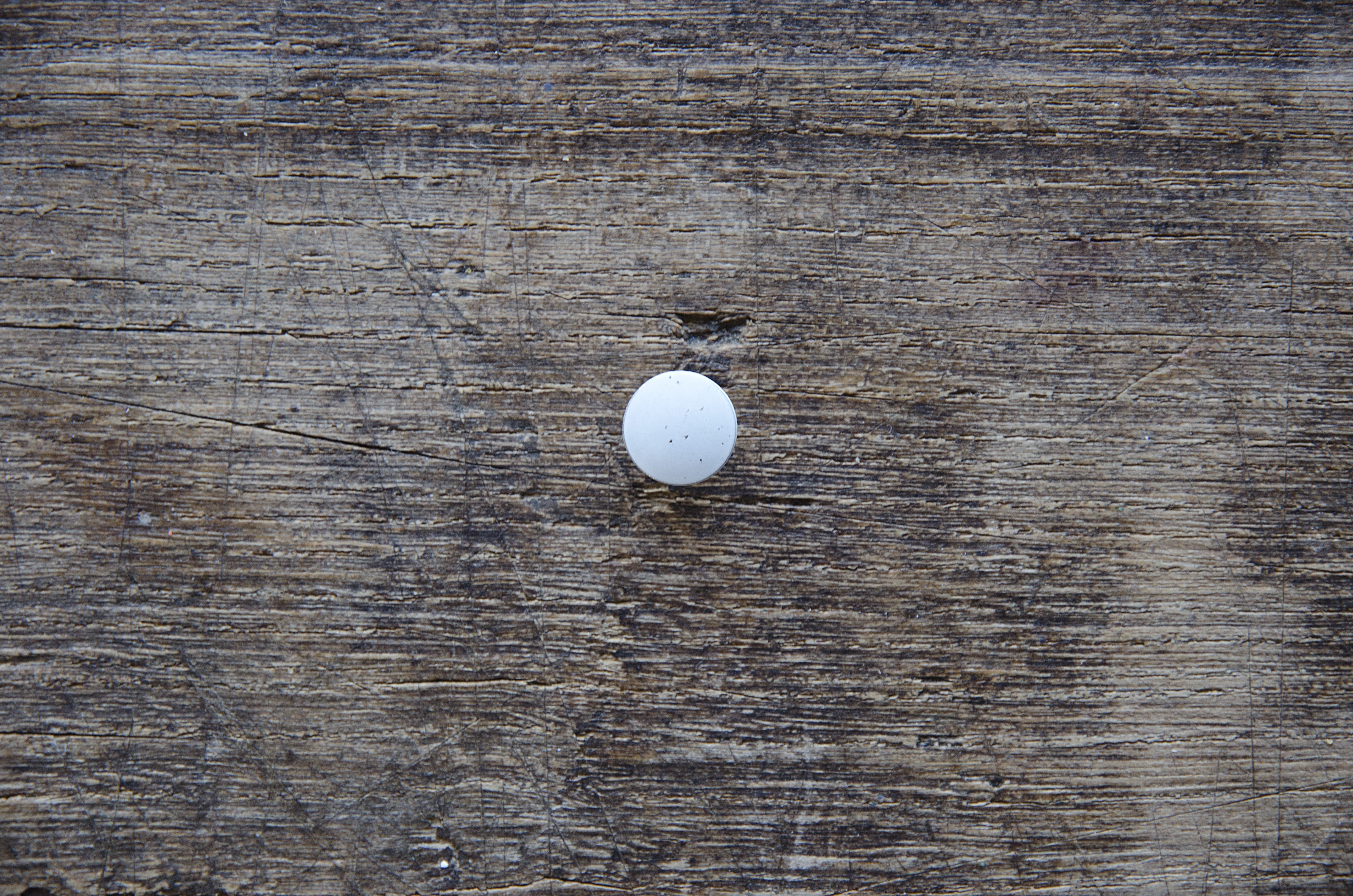 drawing pin, pushpin, thumbtack, white color, close-up, backgrounds, brown, white, directly above, outdoors, textured, tack, high angle view, still life, HD Wallpaper
