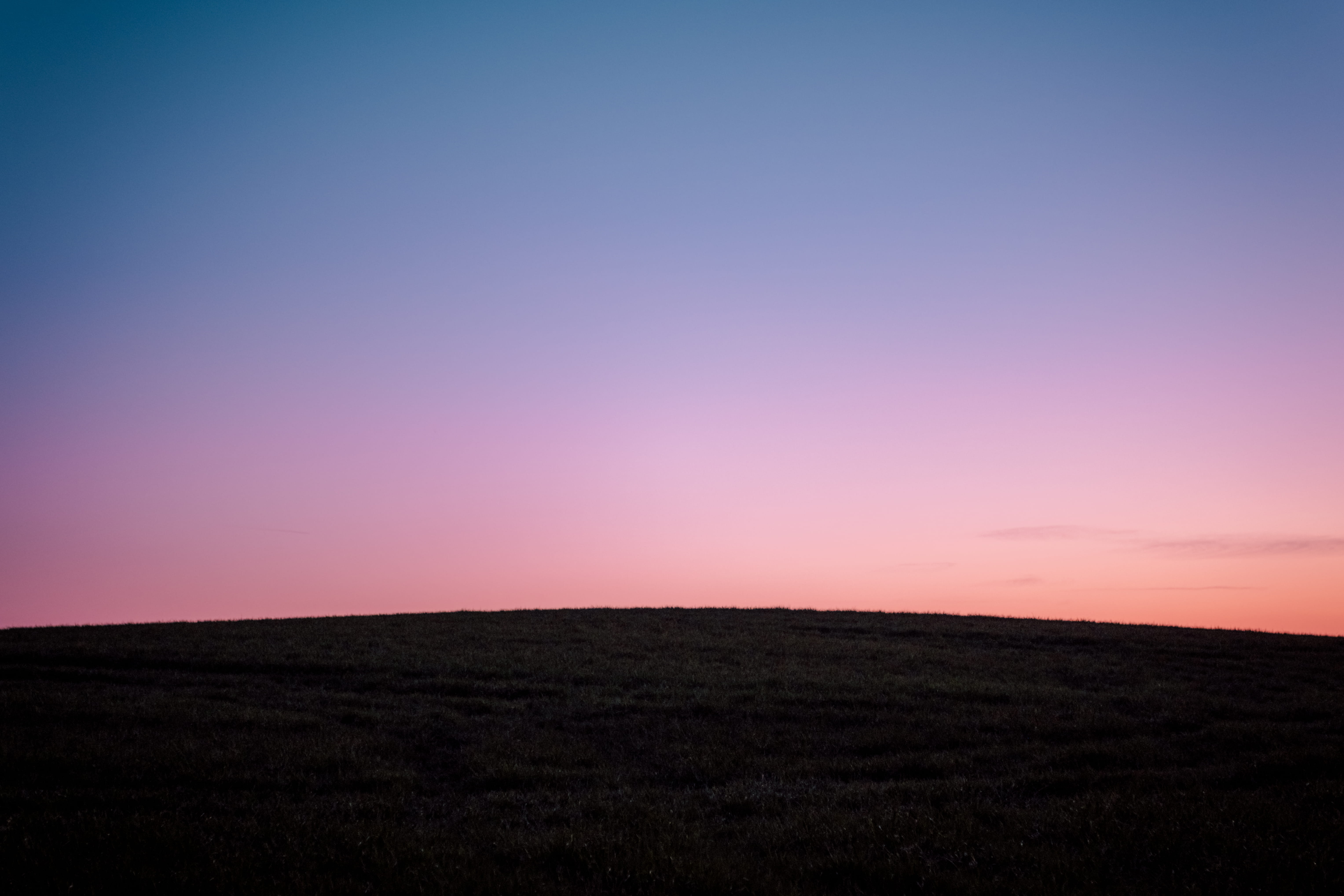 no people, dark, sunrise, grass, dusk, landscape, environment, colour, horizon, dawn, horizon over land, outdoors, minimalism, abstract, tranquility, evening, HD Wallpaper
