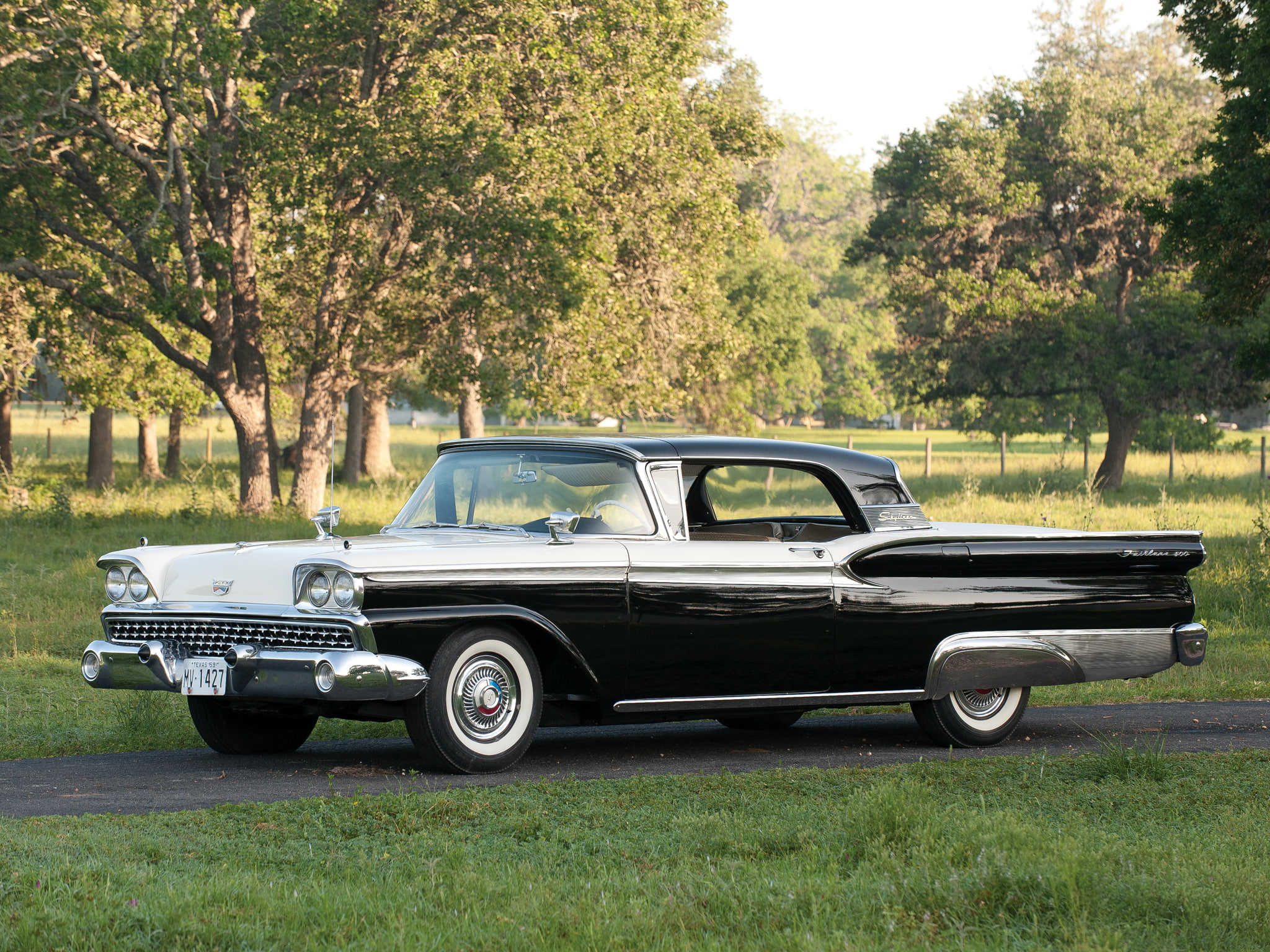 retractable, ford, retro, 1080P, hardtop, 1959, 500, skyliner, fairlane, HD Wallpaper
