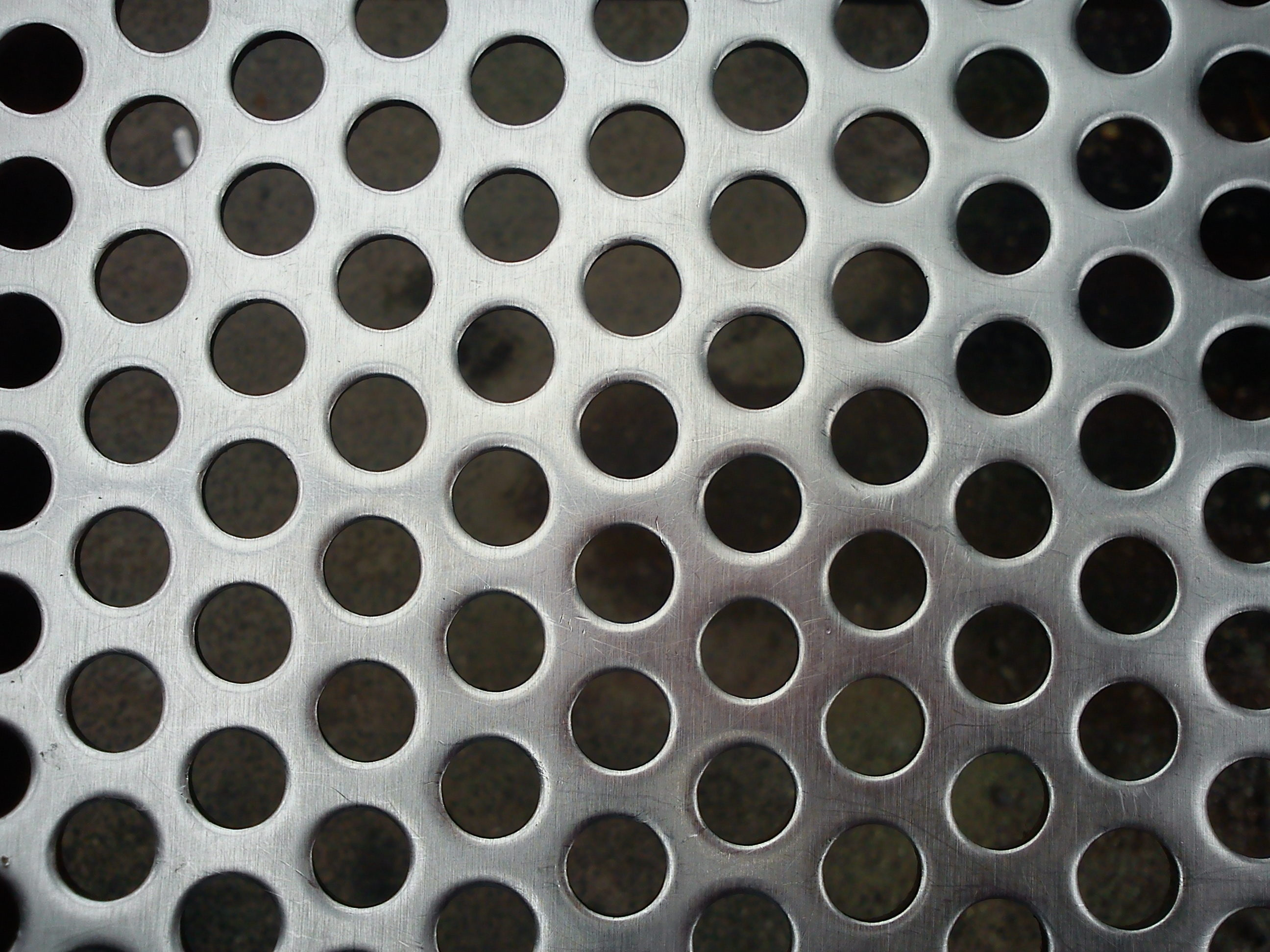 design, no people, holes, pattern, hole, in a row, reflection, circle, sheet, smooth, regularly, gloss, full frame, outdoors, backgrounds, order, repetition, HD Wallpaper