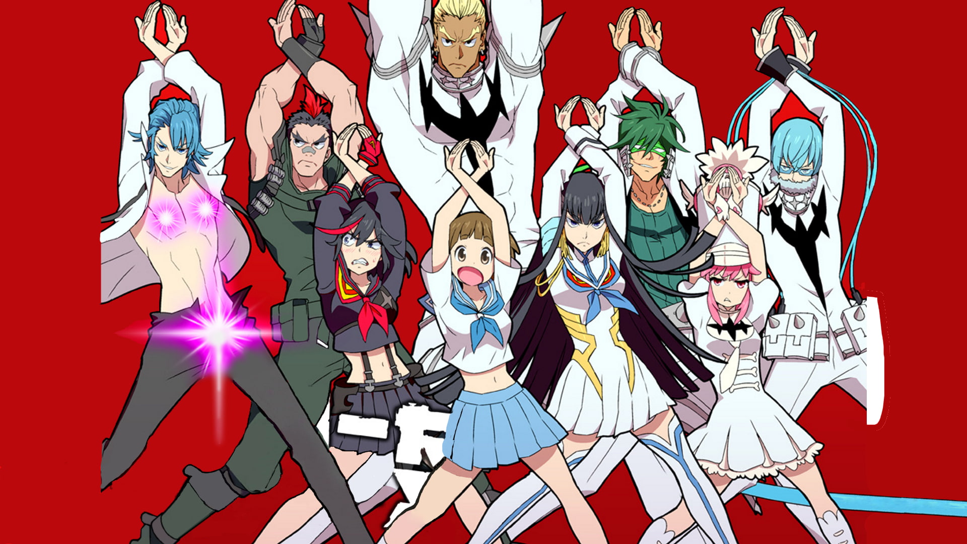 1080P, Kill La Kill, Gamagouri Ira, Nonon Jakuzure, Kiryuin Satsuki, Matoi Ryuuko, Jakuzure Nonon, Sanageyama Uzu, Inumuta Houka, HD Wallpaper