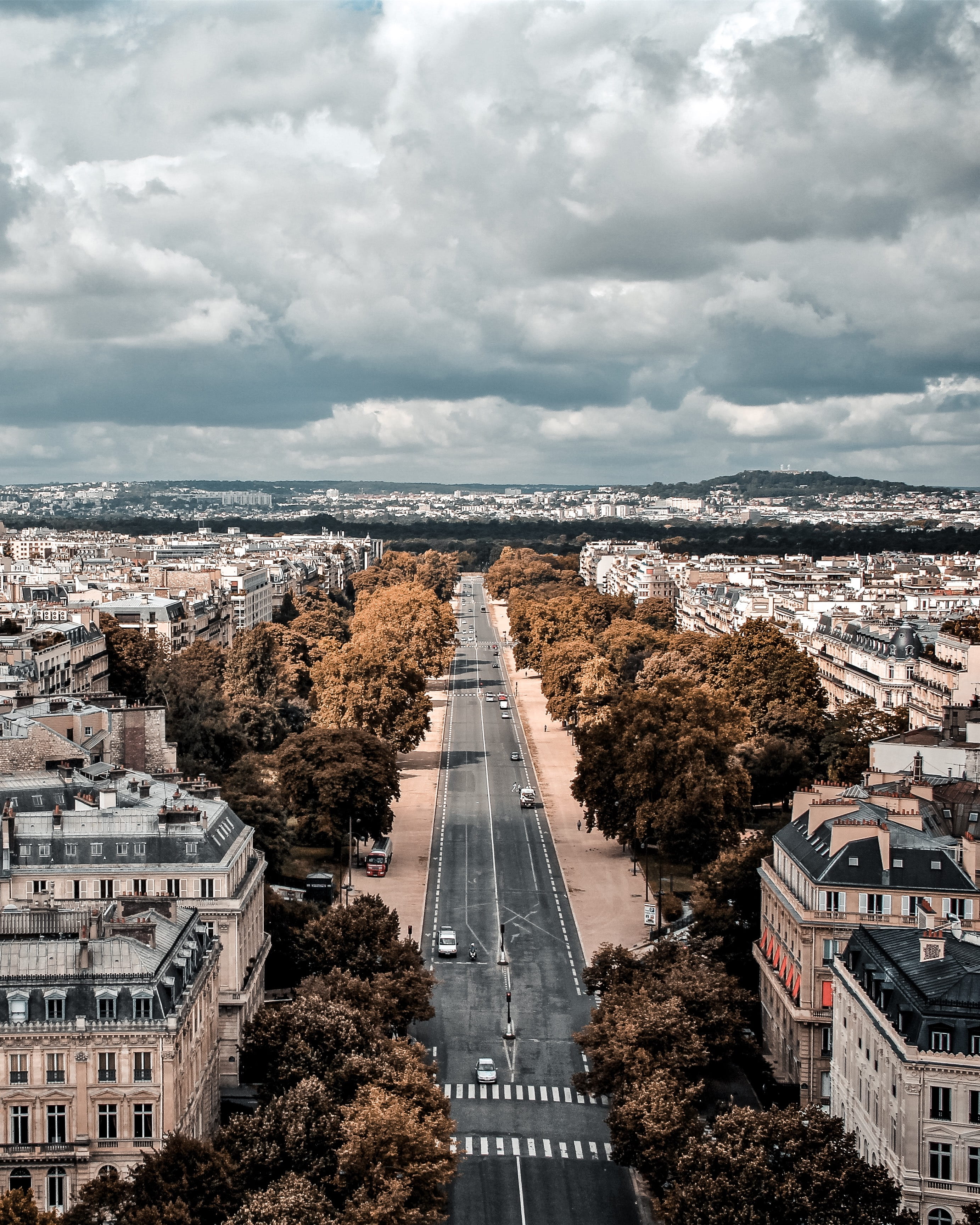white, road, overcast, cloud, 9 rue des marinieres, scenery, built structure, nature, high angle view, travel destinations, building, travel, sky, no people, Phone HD Wallpaper