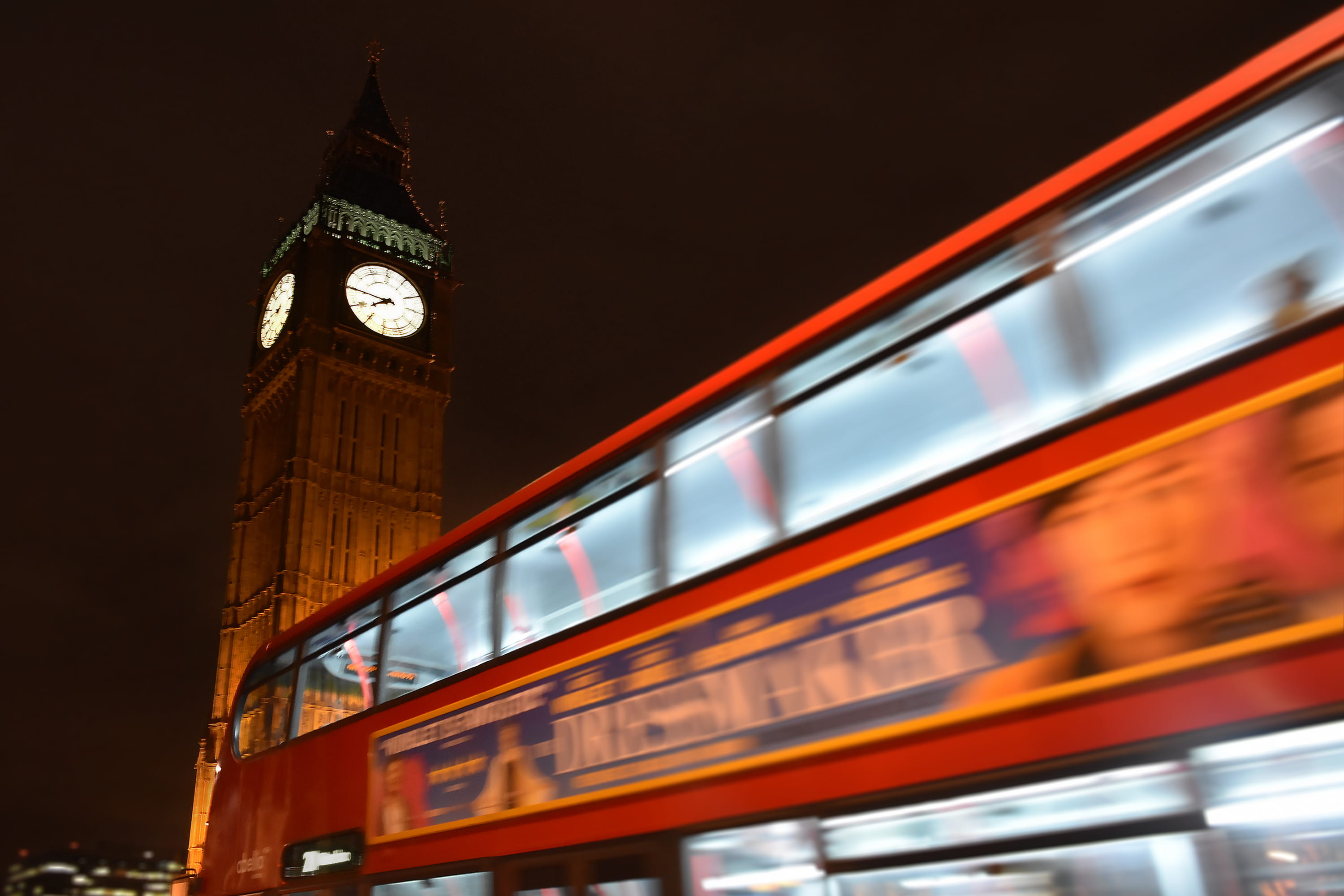 architecture, transportation, motion, double, london, travel destinations, photography, no people, travel, public transportation, tower, mode of transportation, HD Wallpaper