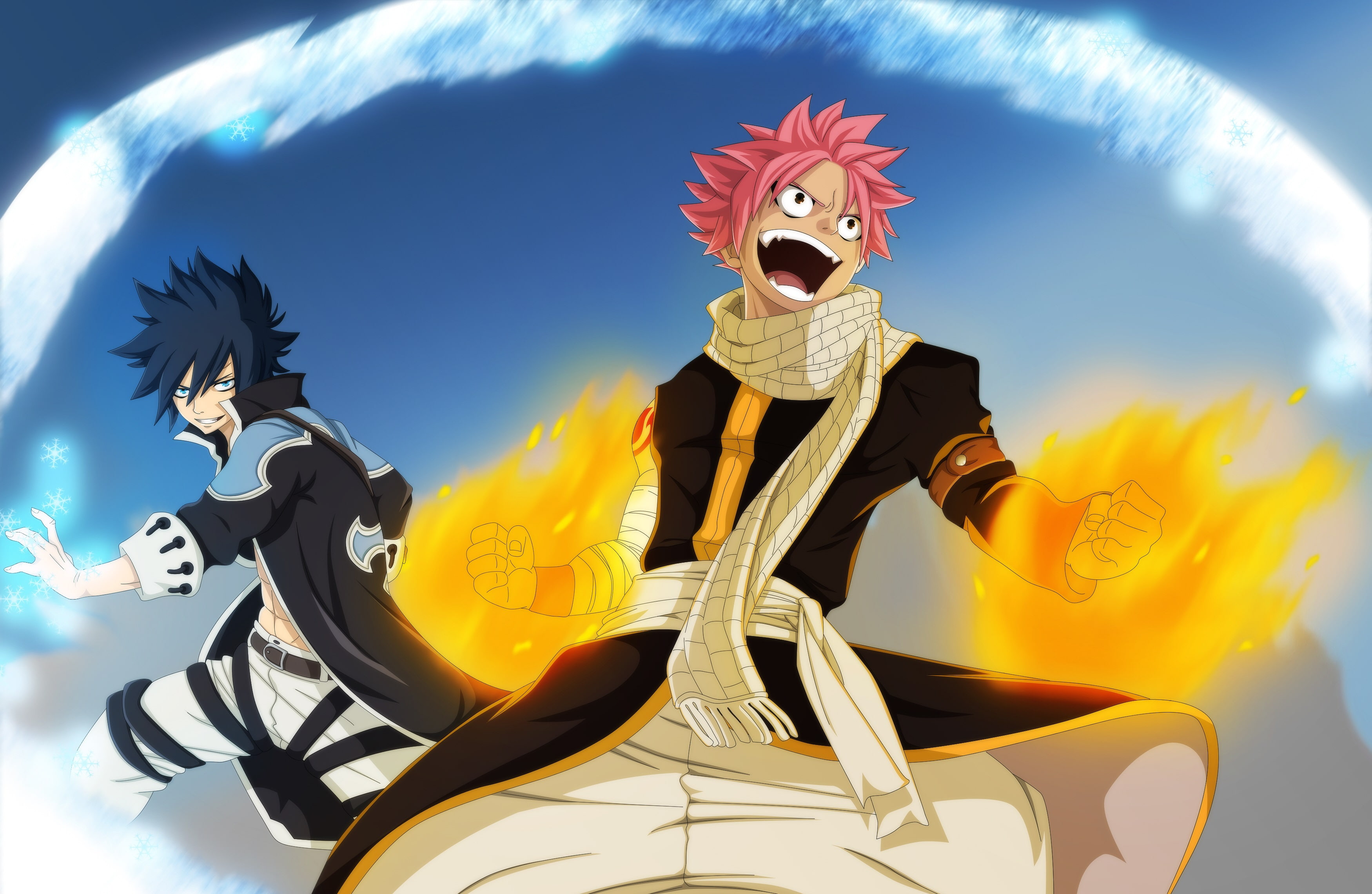 Fairy Tail, Serif, fire, 2K, Natsu, HD Wallpaper