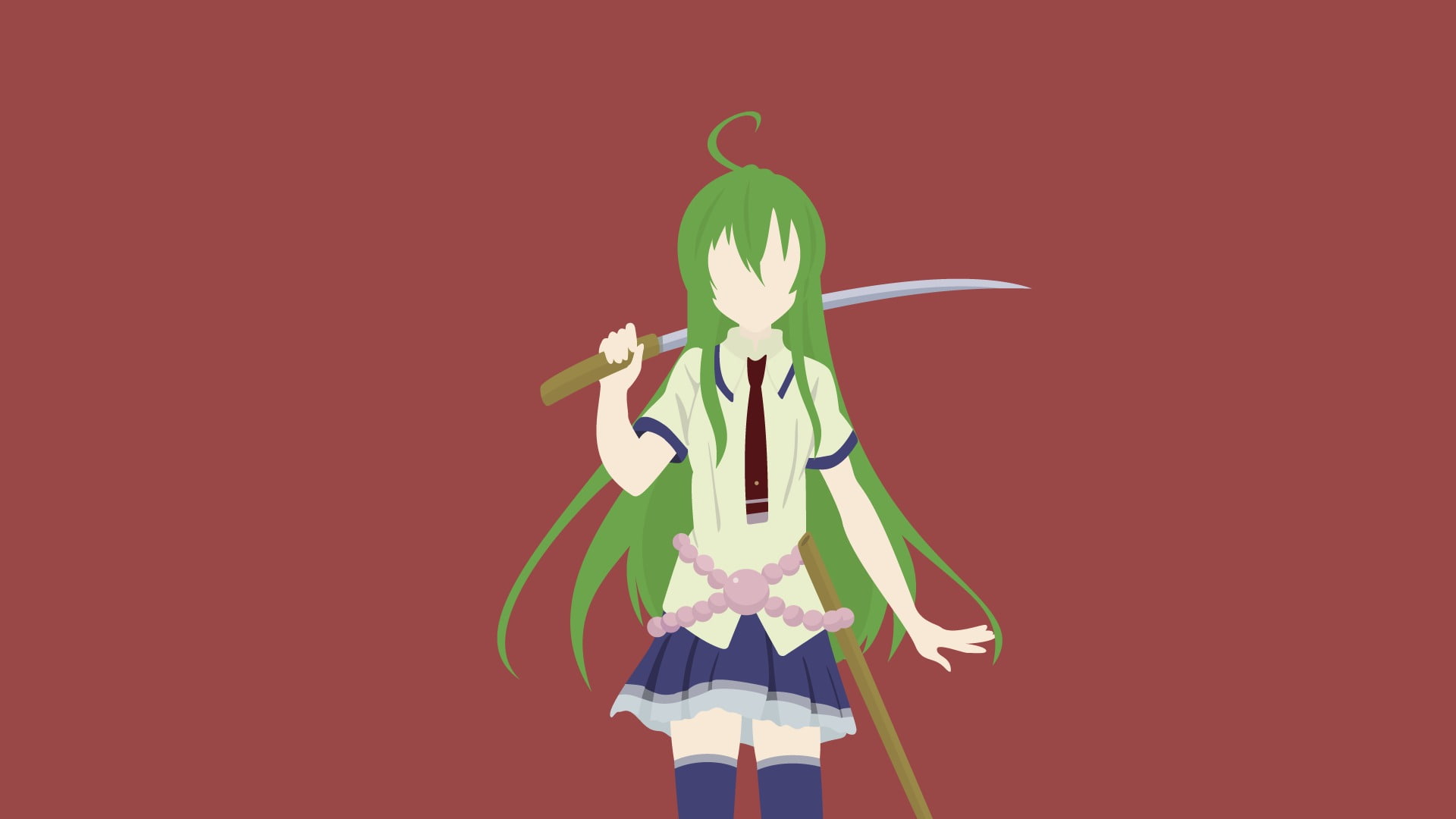 Armed Girls Machiavellism, 1080P, Satori Tamaba, Anime, HD Wallpaper
