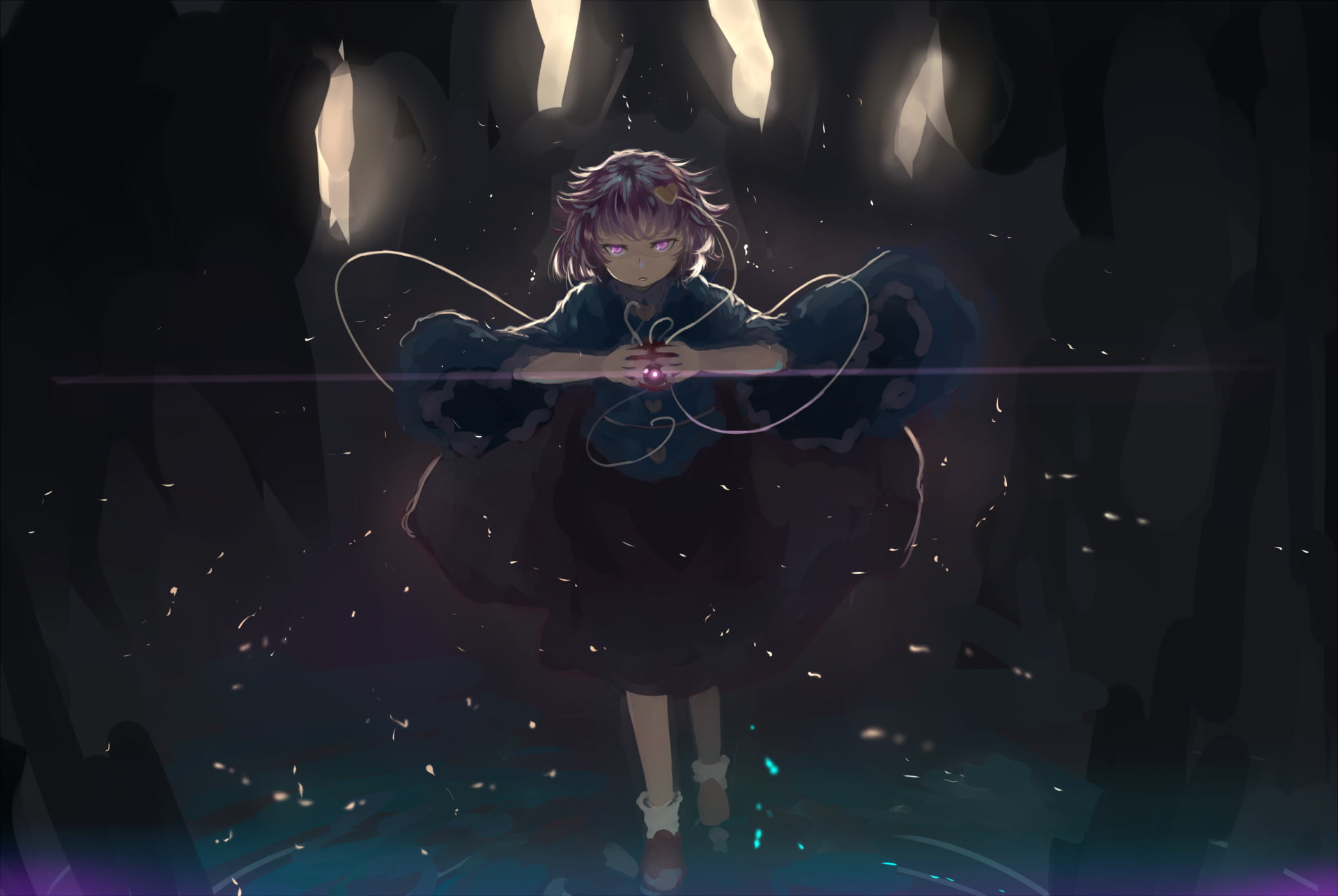 Anime, 1080P, Satori Komeiji, Touhou, HD Wallpaper