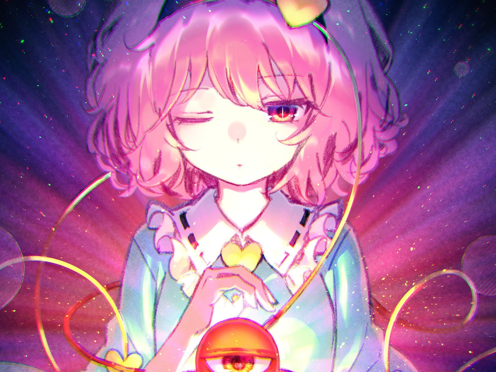 720P, Satori Komeiji, Anime, Touhou, HD Wallpaper