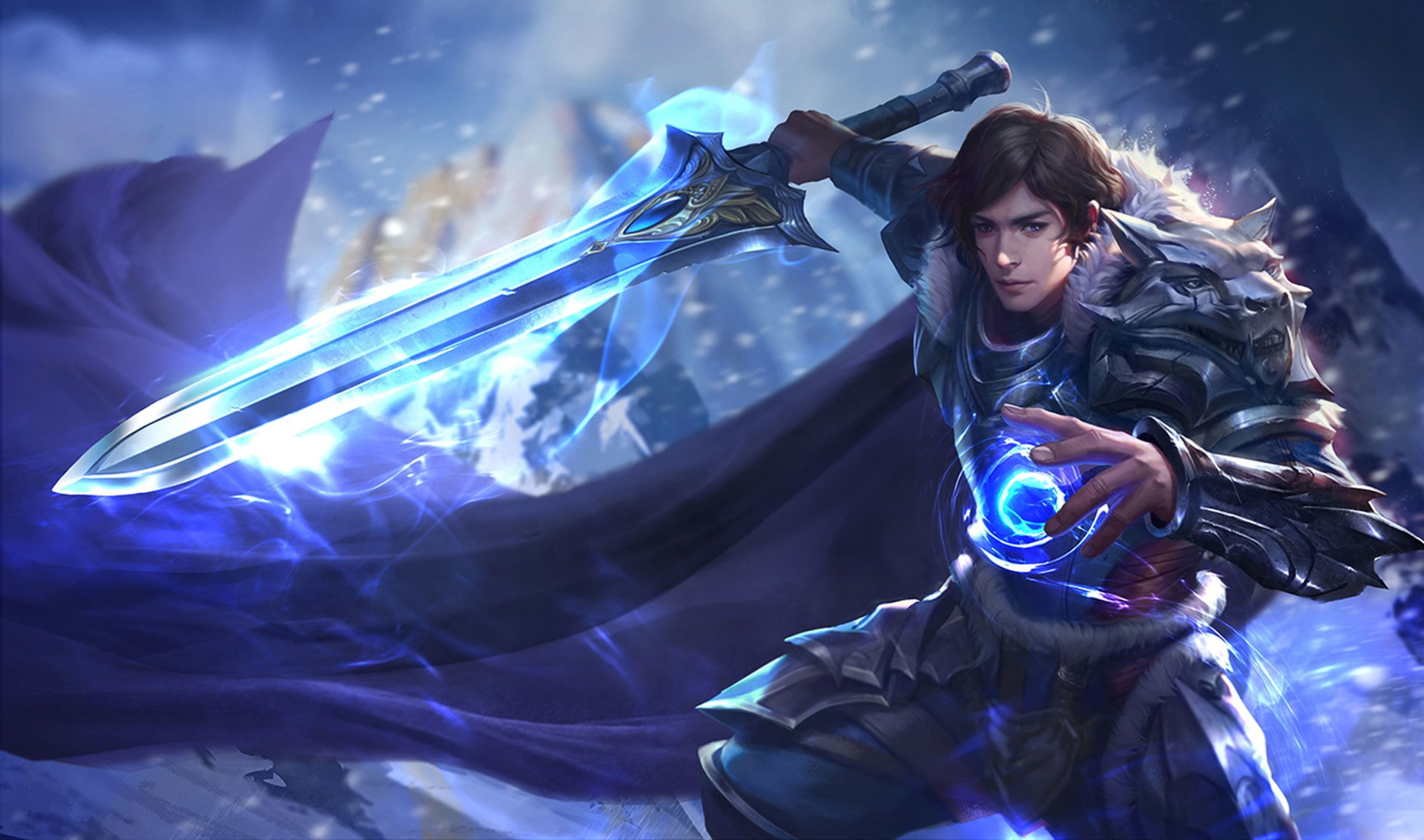 fantasy, 1080P, work, sword, magic, warrior, yihua lv, art, battle, Skil, HD Wallpaper