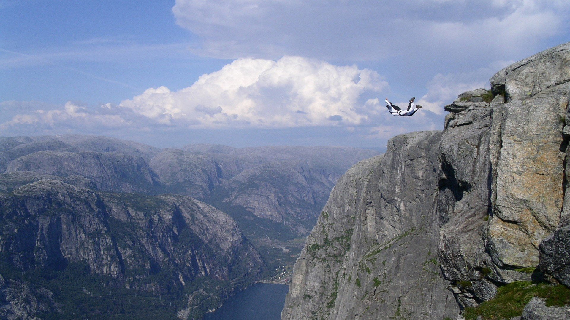 base, mountains, landscapes, jumping, 1080P, HD Wallpaper