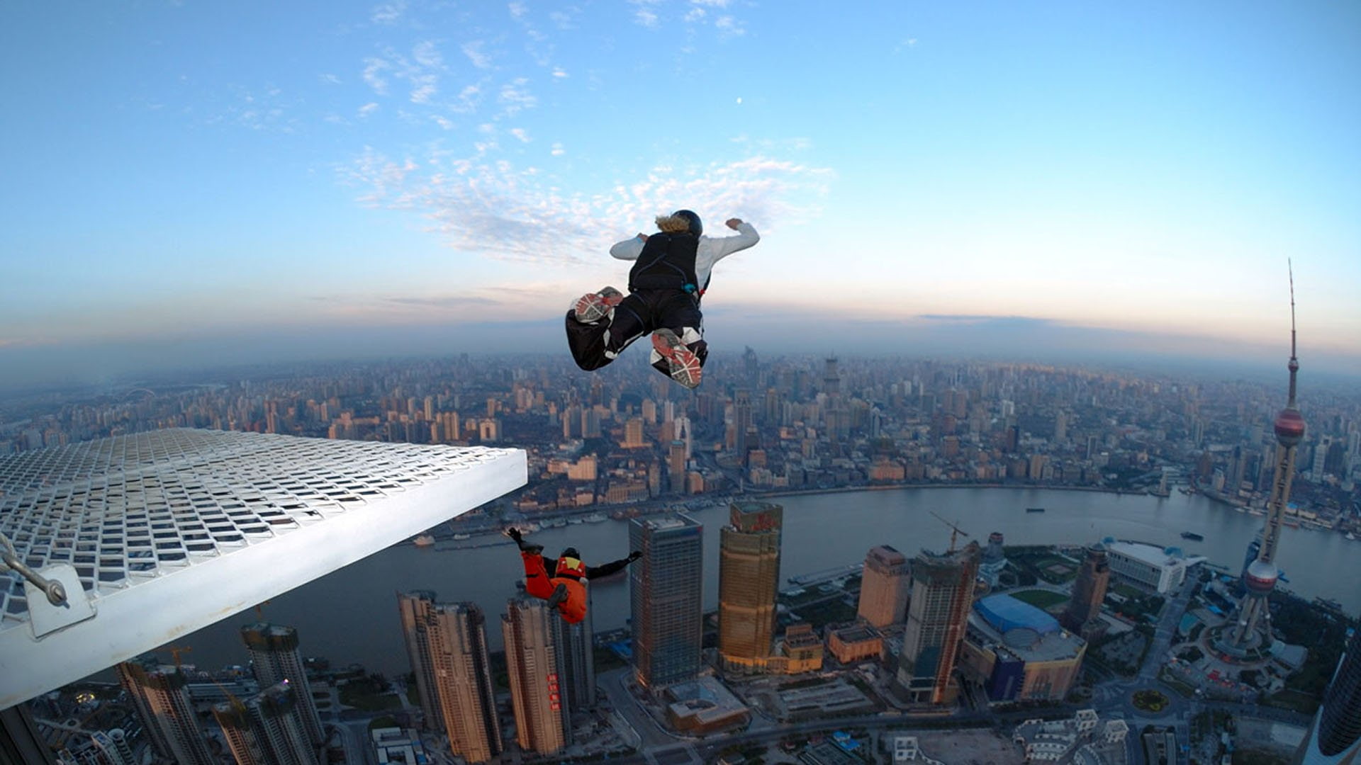 skydiving, jumping, 1080P, sports, base, HD Wallpaper