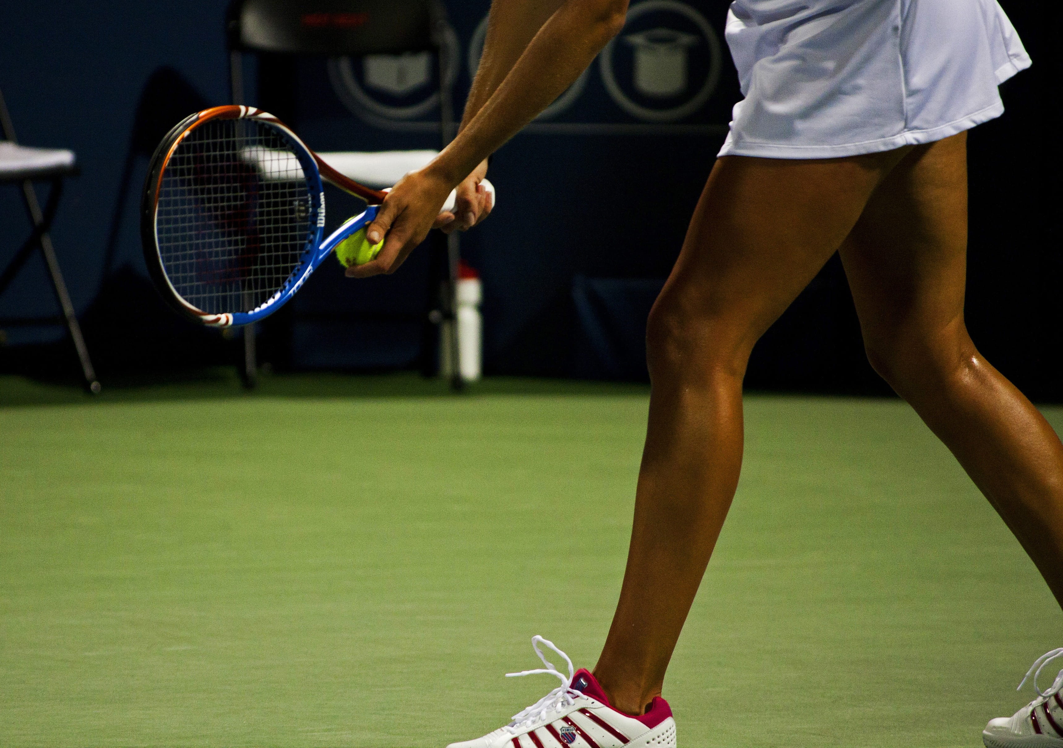 body part, 2K, leisure, tournament, low section, hobby, person, athlete, red, tennis, hand, court, tennis racket, standing, ball, racket, human limb, focus on foreground, HD Wallpaper